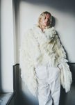 Darkpark Christy Wool Fil Coupé Cape - Off White