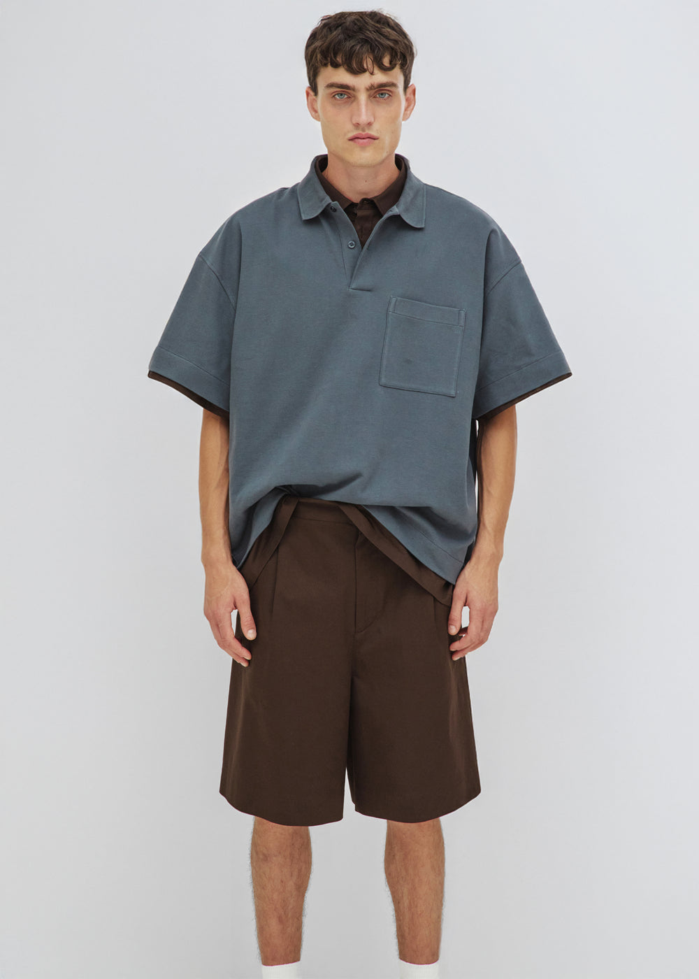 Darkpark Cole Short Sleeved Polo - Grey