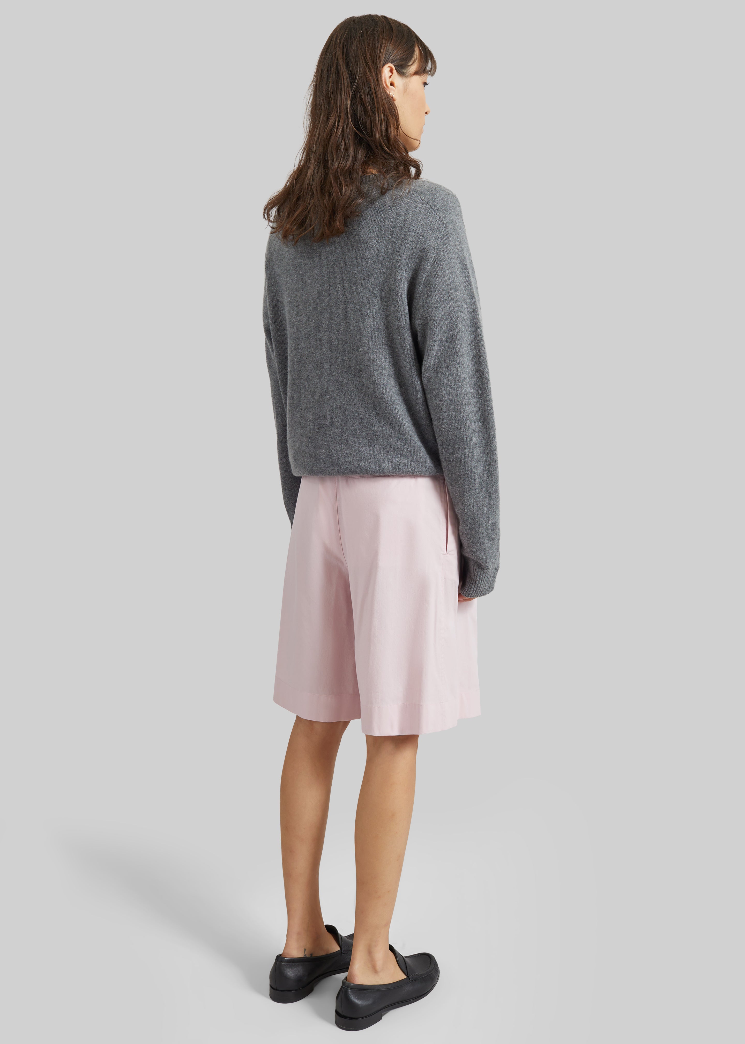 Darkpark Danielle Light Popeline Wide-Leg Shorts - Pink - 4