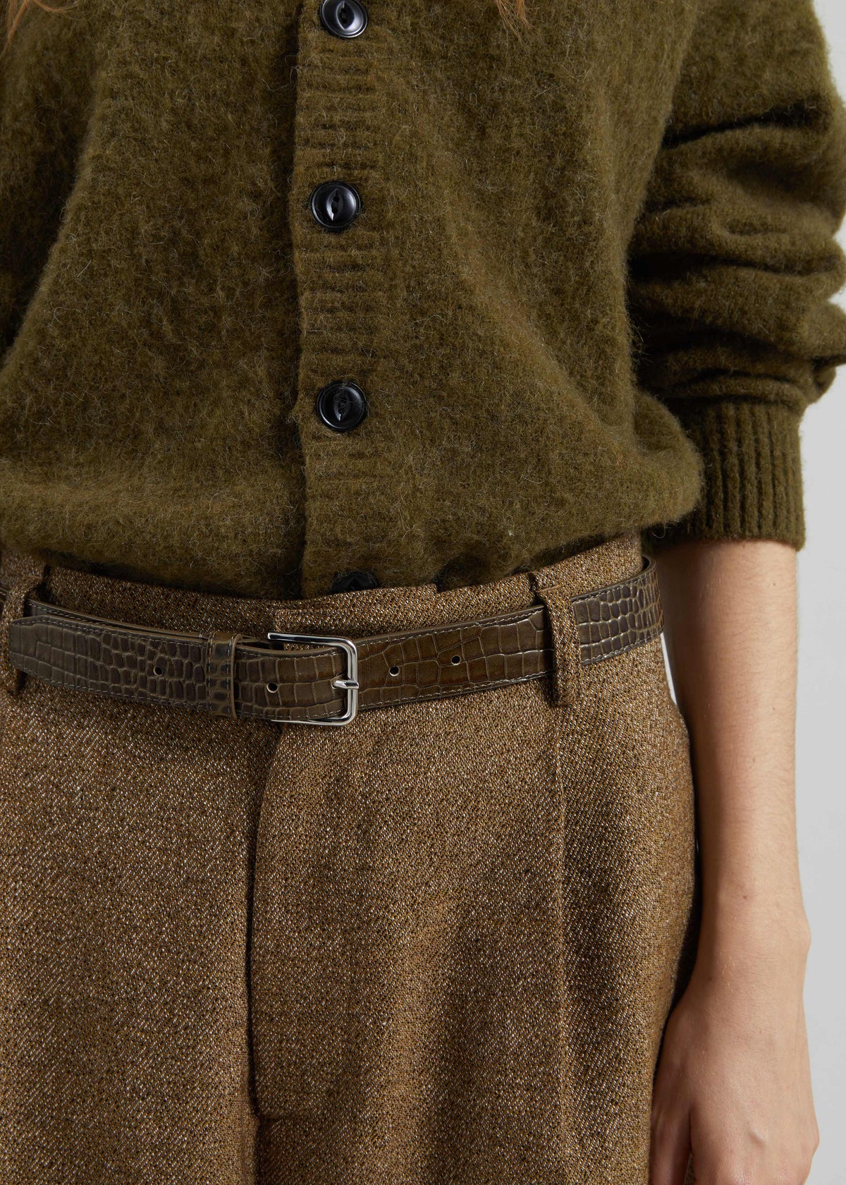 Darkpark Danielle Wide-Leg Wool Melange Trousers - Mustard - 6