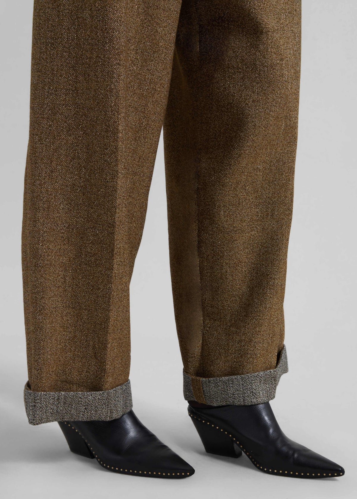 Darkpark Danielle Wide-Leg Wool Melange Trousers - Mustard - 3