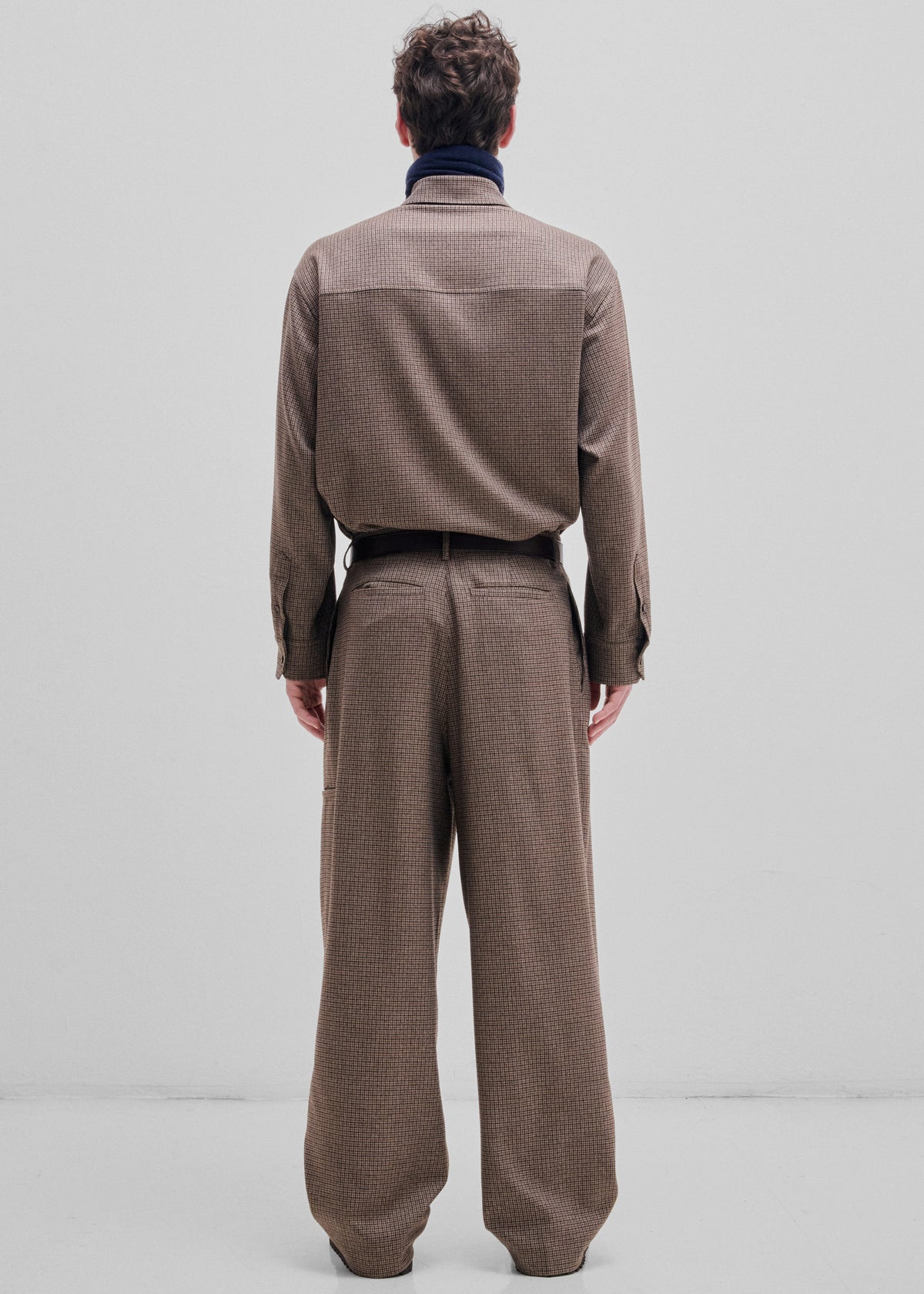 Darkpark Davide Pied De Poule Trousers - Beige/Brown/Black