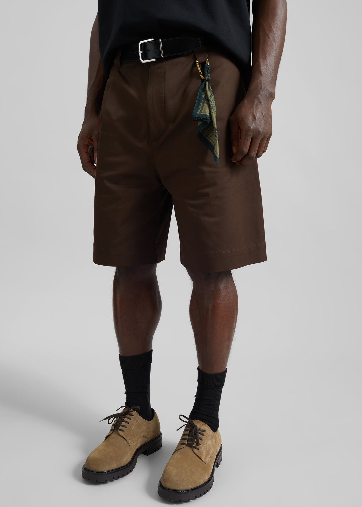 Darkpark Denis Wide-Leg Shorts - Dark Brown - 4