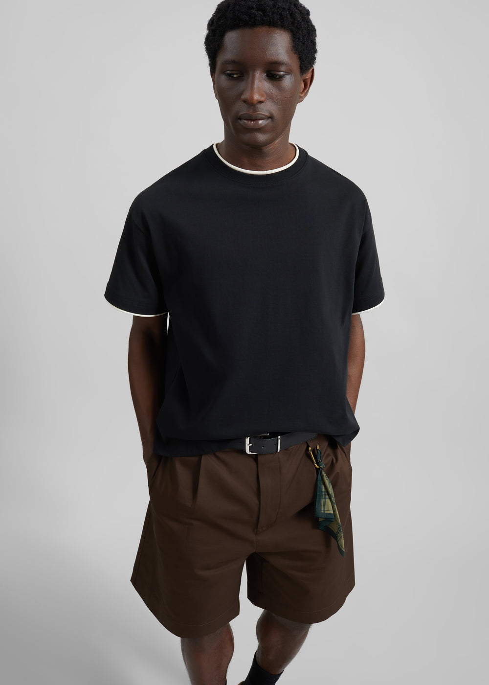 Darkpark Denis Wide-Leg Shorts - Dark Brown - 1