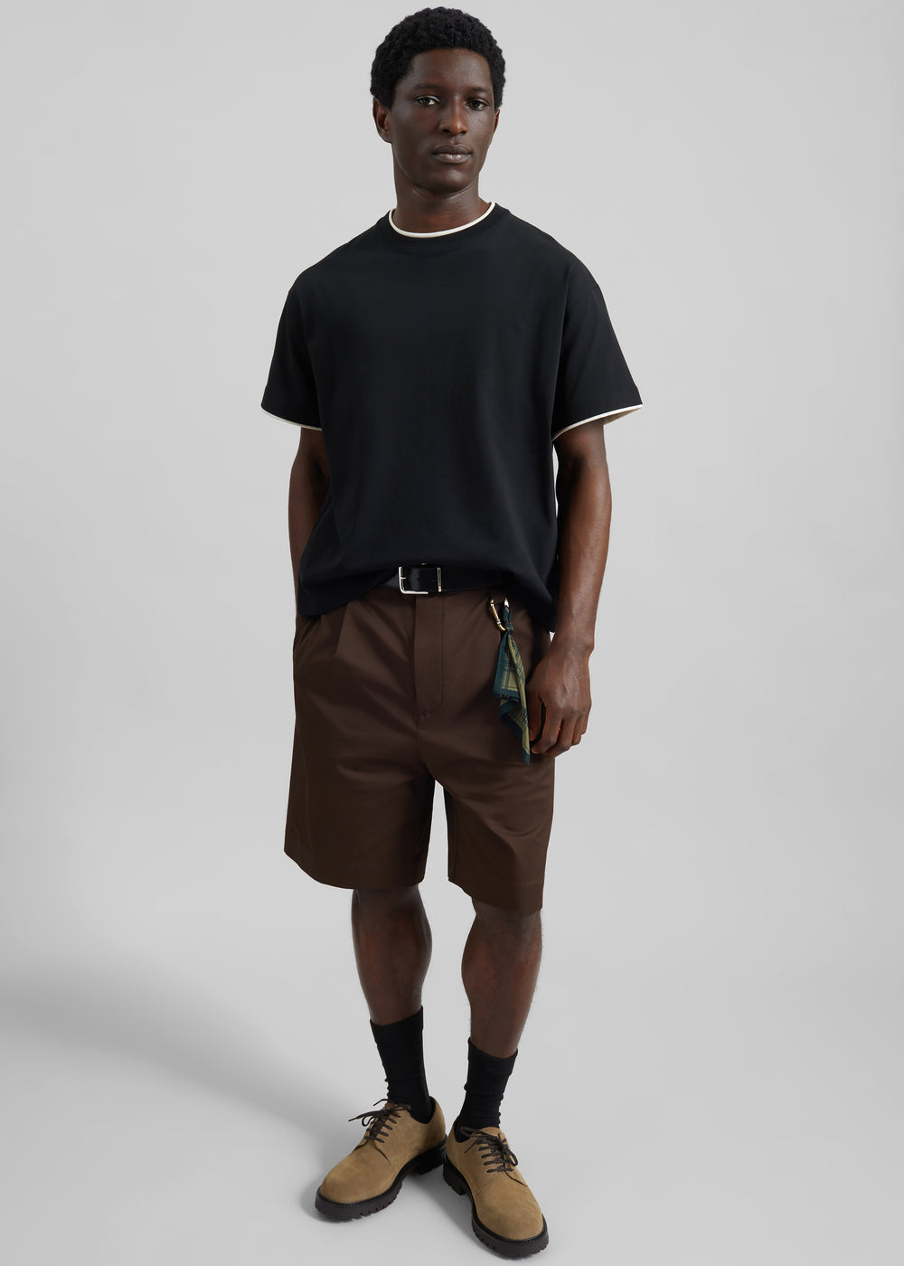 Darkpark Denis Wide-Leg Shorts - Dark Brown