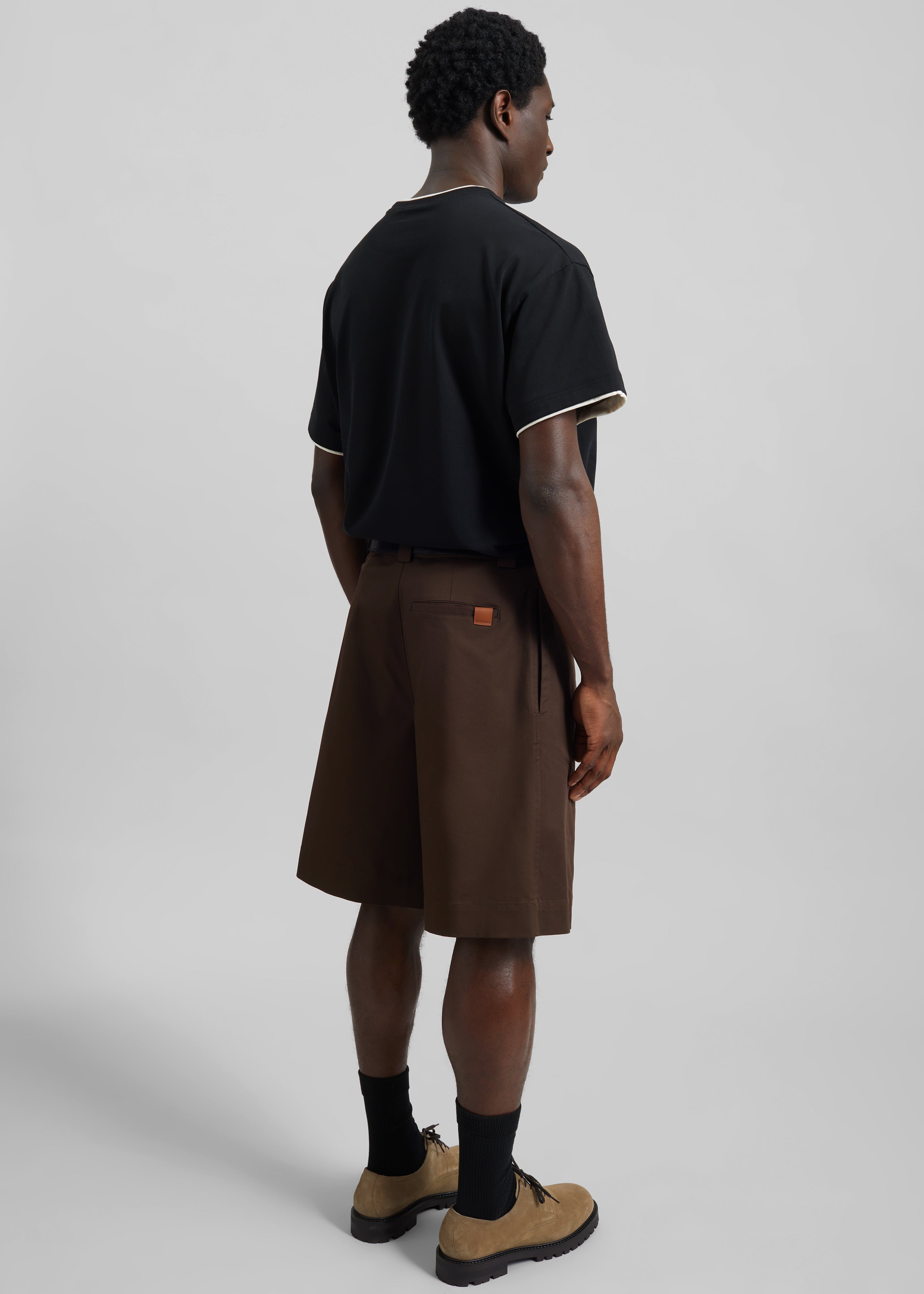 Darkpark Denis Wide-Leg Shorts - Dark Brown – The Frankie Shop