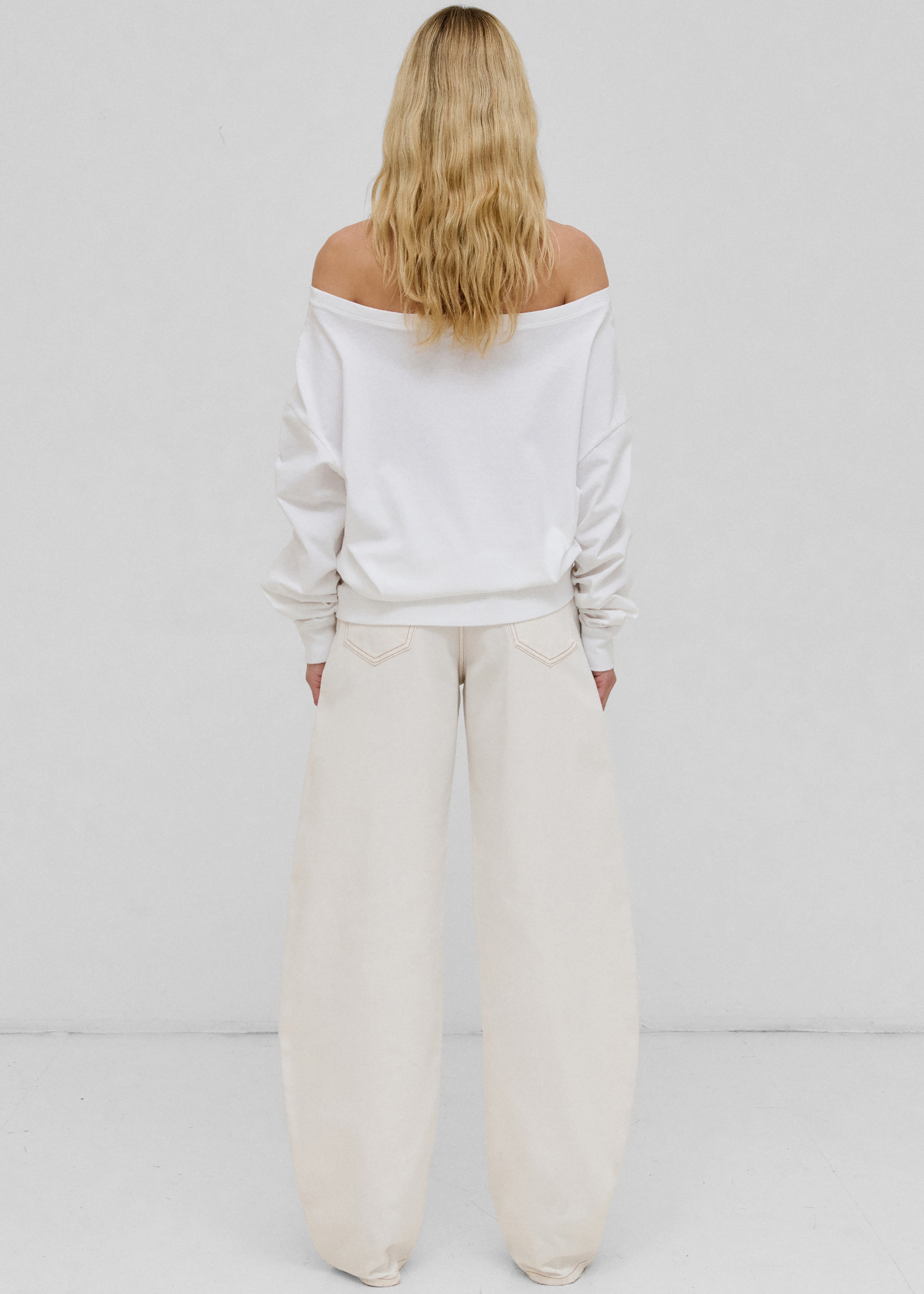 Darkpark Erin Necklace Off-Shoulder Top - White - 4