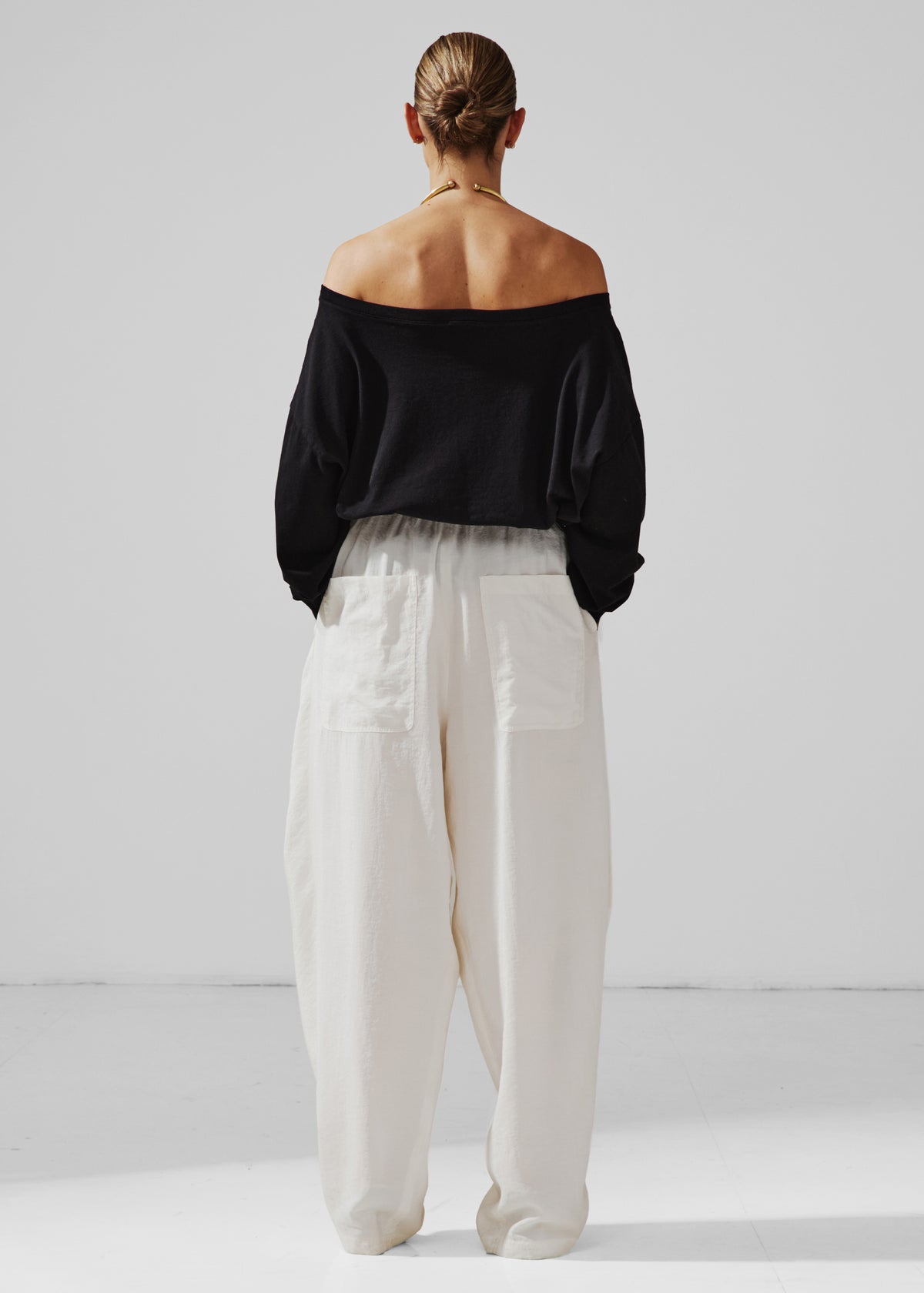 Darkpark Erin Necklace Off-Shoulder Top - Black - 5