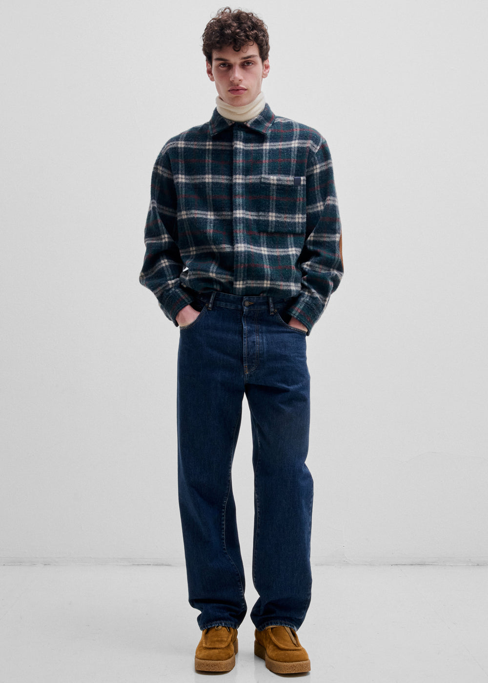 Darkpark Ethan Japanese Wool Shirt - Green/White/Red/Blue - 1