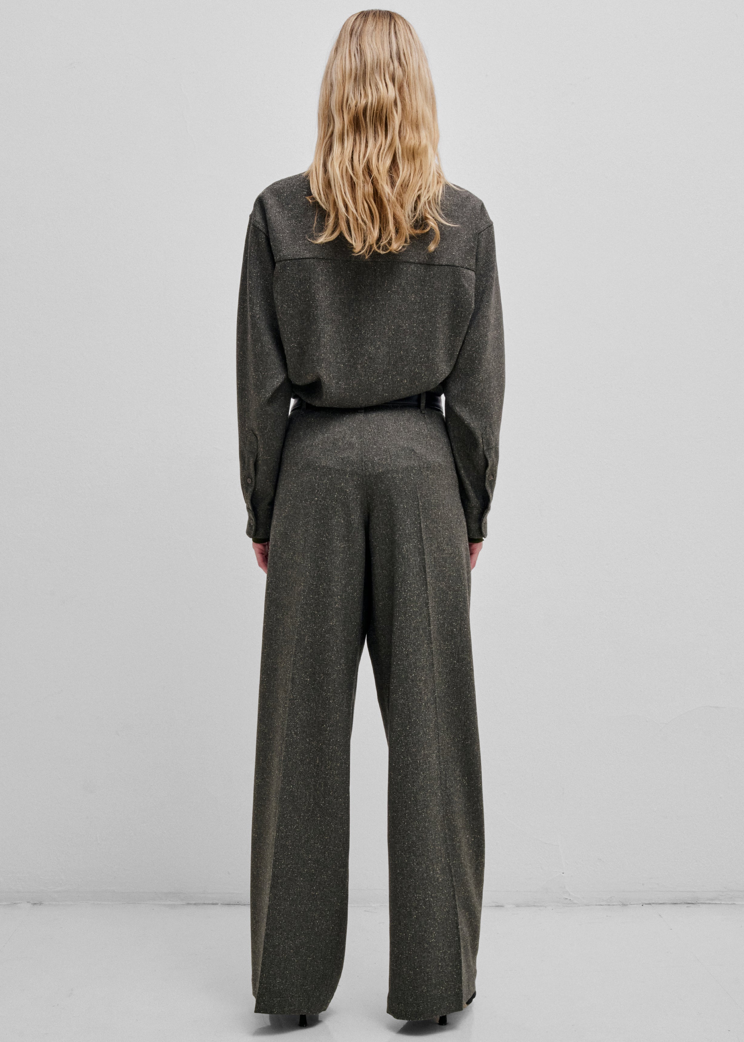 Darkpark Gaia Wide Leg Pants With Belt - Green - 5
