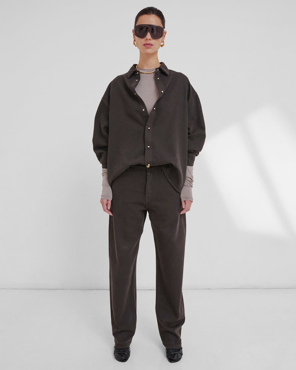 Darkpark Gale Relaxed Fit Denim - Dark Brown