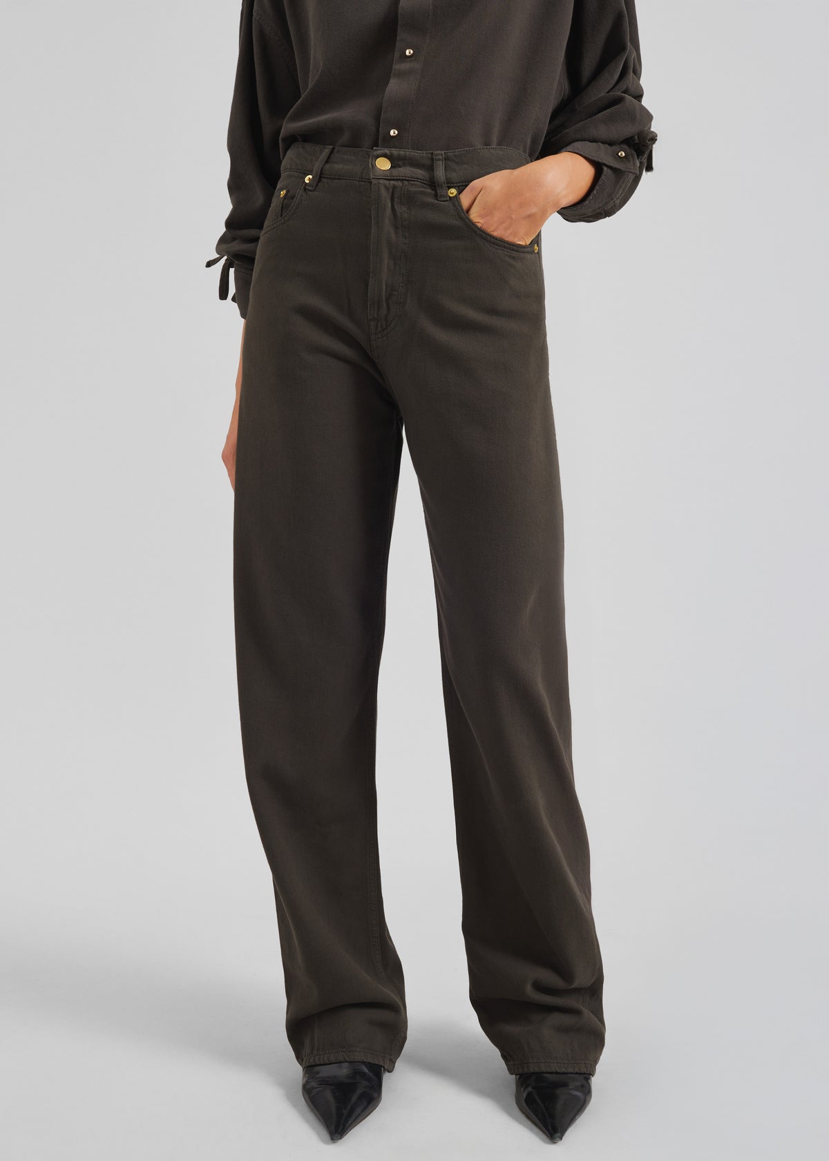 Darkpark Gale Relaxed Fit Denim - Dark Brown - 2