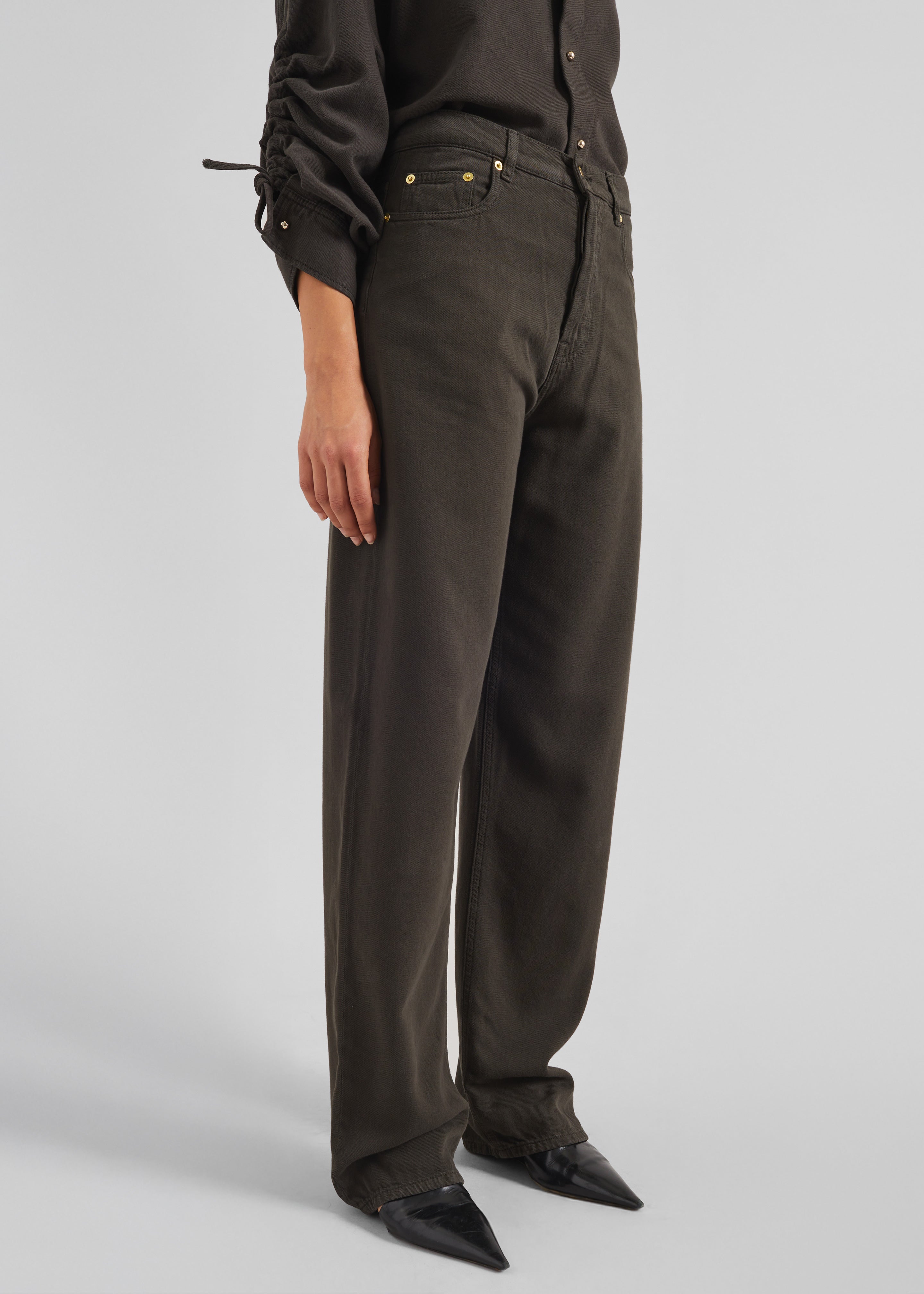 Darkpark Gale Relaxed Fit Denim - Dark Brown - 5