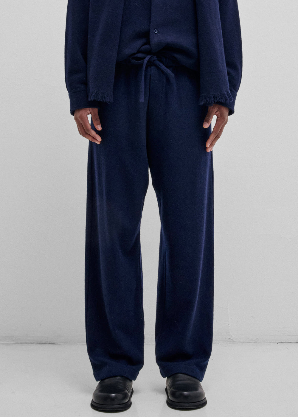 Darkpark Ian Cashmere Wool Jogger Fit Pants - Blue Navy - 1