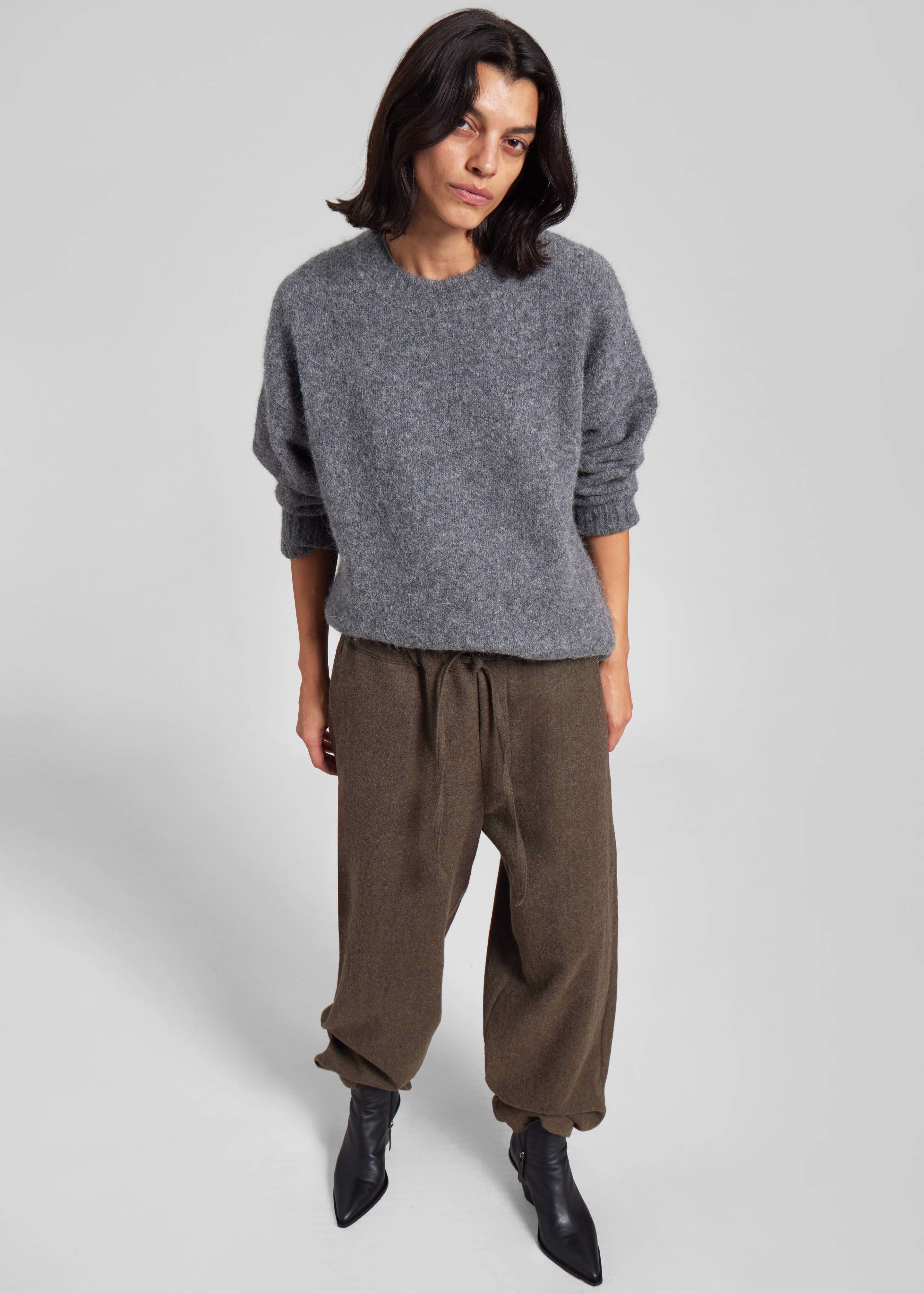 Darkpark Ian Japanese Light Wool Jogger Fit Pants - Military Green - 3