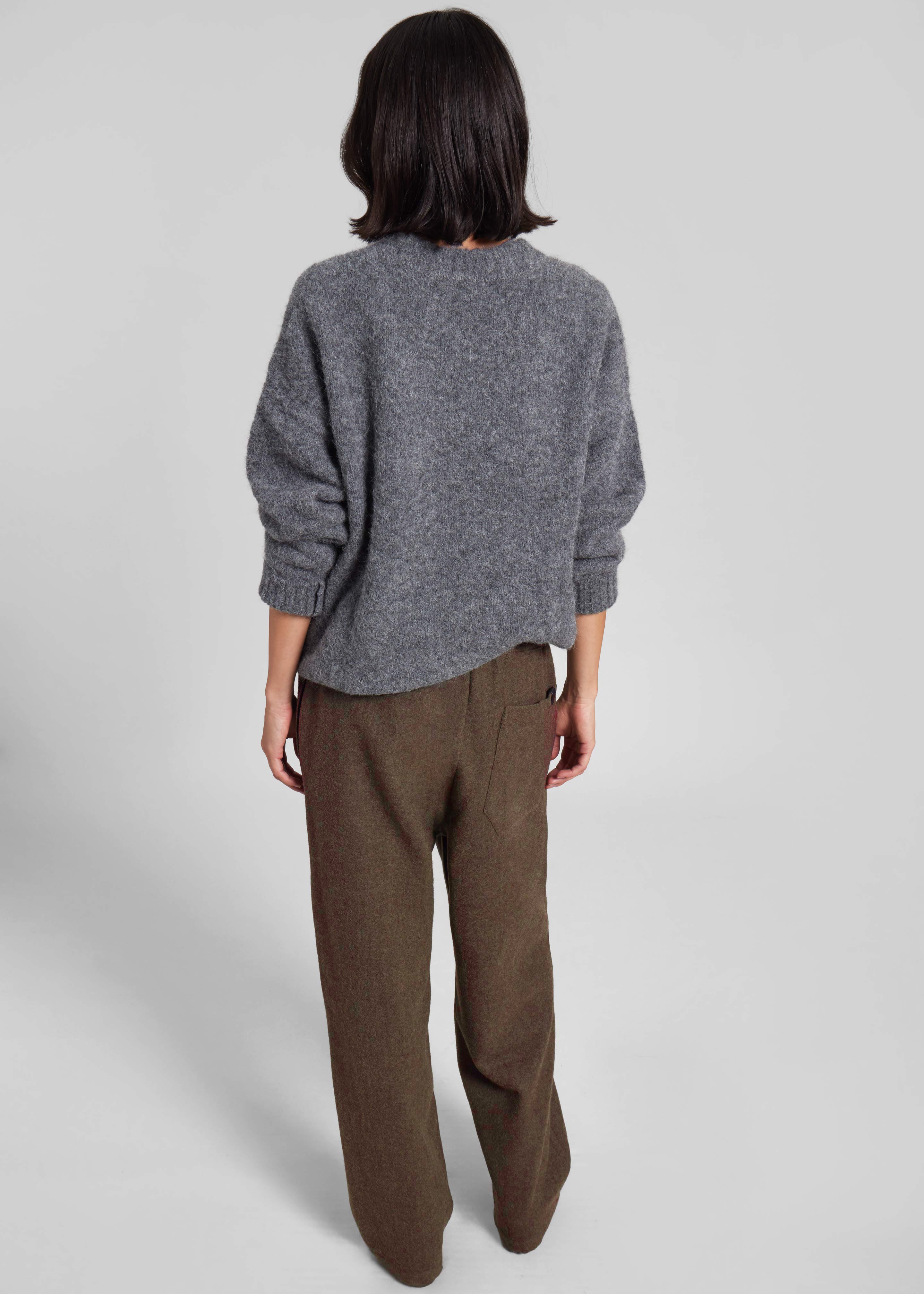 Darkpark Ian Japanese Light Wool Jogger Fit Pants - Military Green - 5