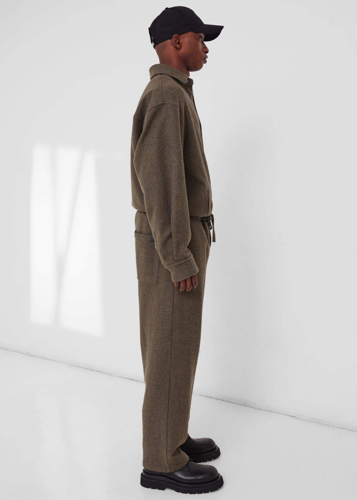 Darkpark Ian Japanese Light Wool Jogger Fit Pants - Military Green - 10