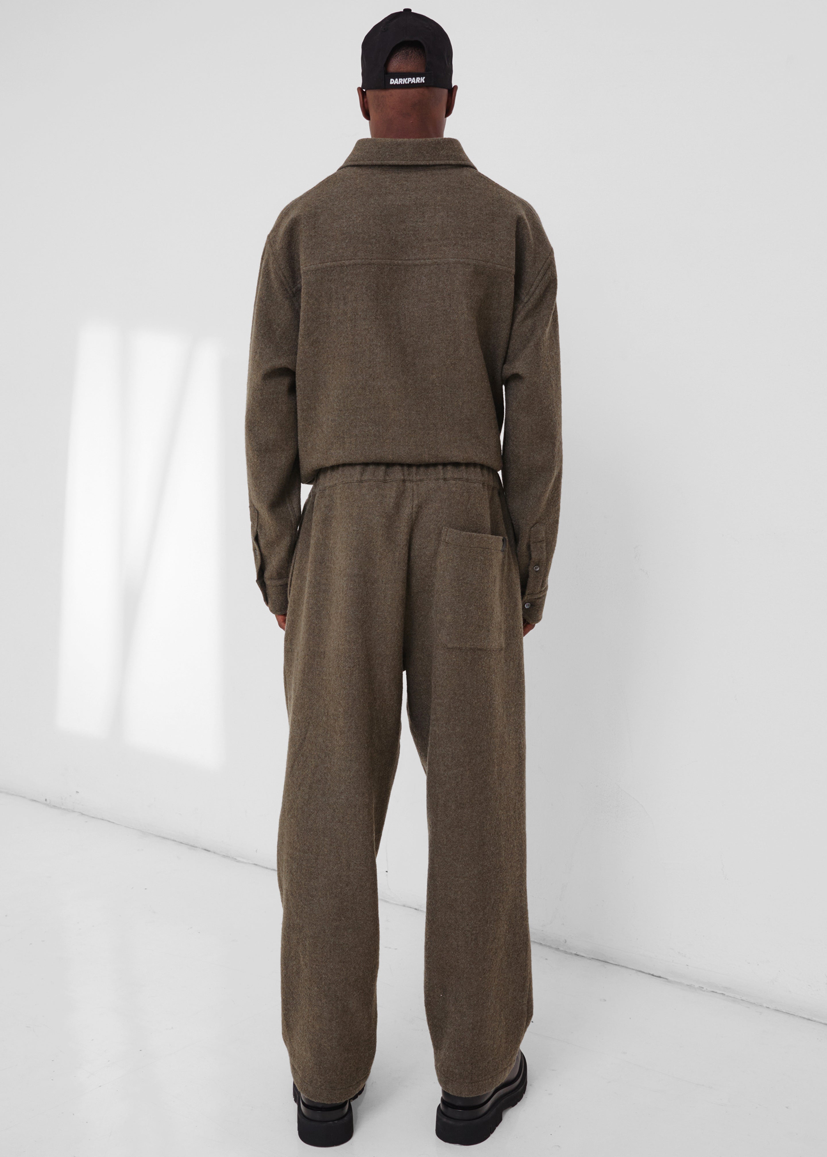 Darkpark Ian Japanese Light Wool Jogger Fit Pants - Military Green - 11