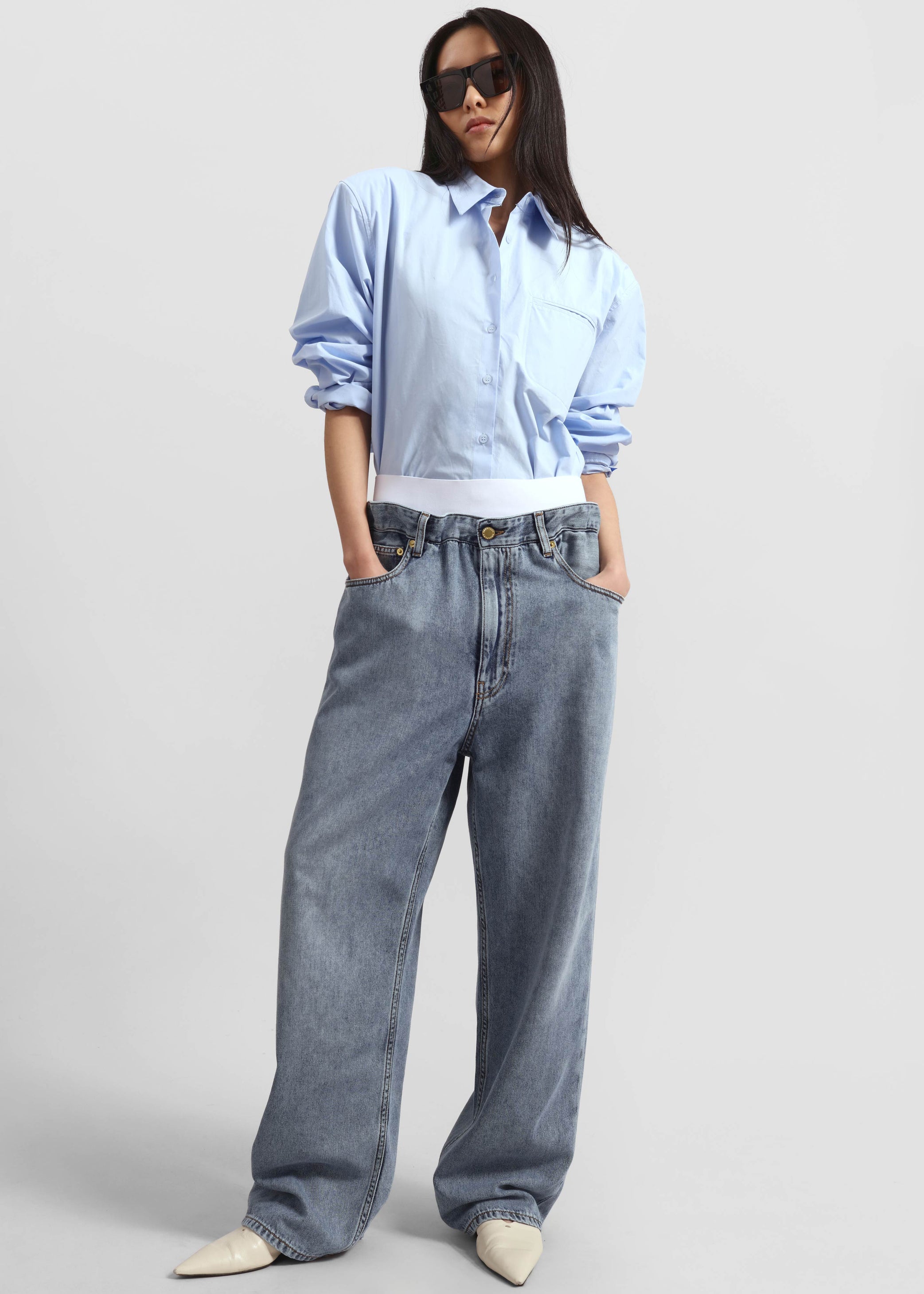 Shop the look image for Darkpark Jane Elastic Waist Denim - San Fran Blue