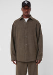 Darkpark Keanu Japanese Light Wool Shirt - Military Green