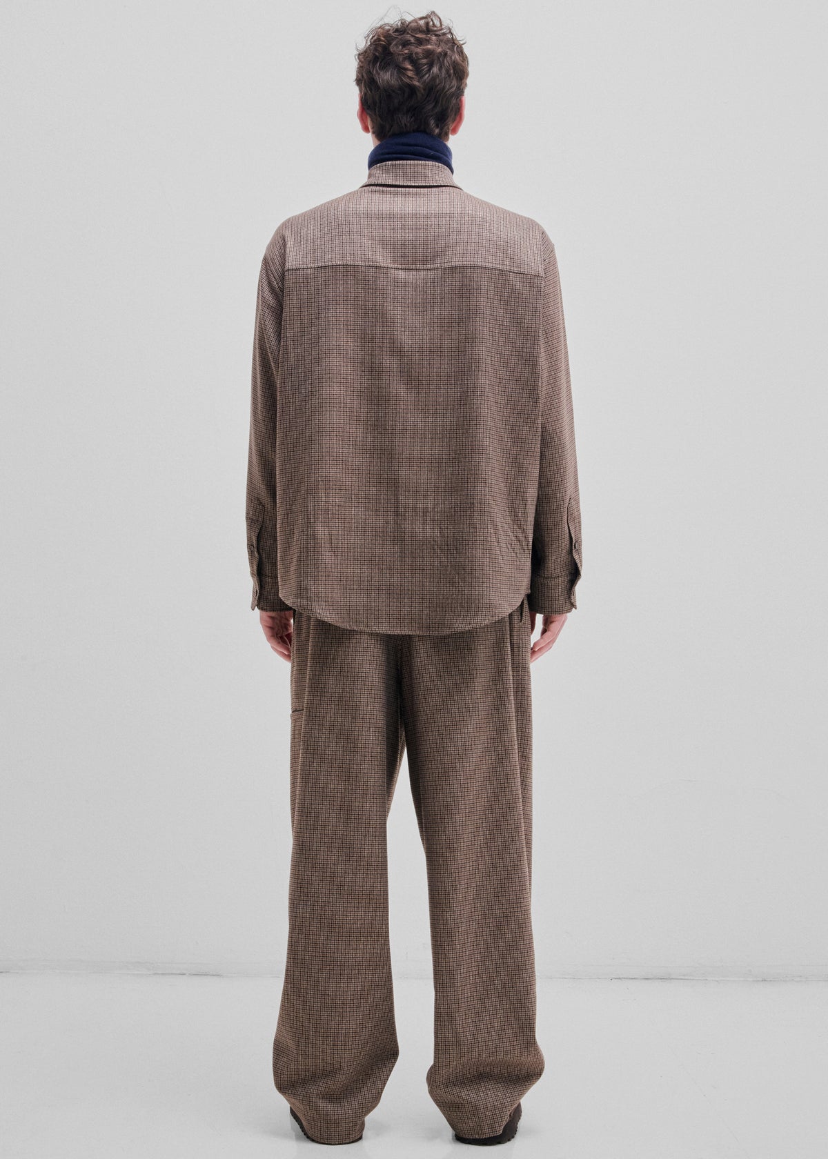Darkpark Keanu Pied De Poule Shirt - Beige/Brown/Black