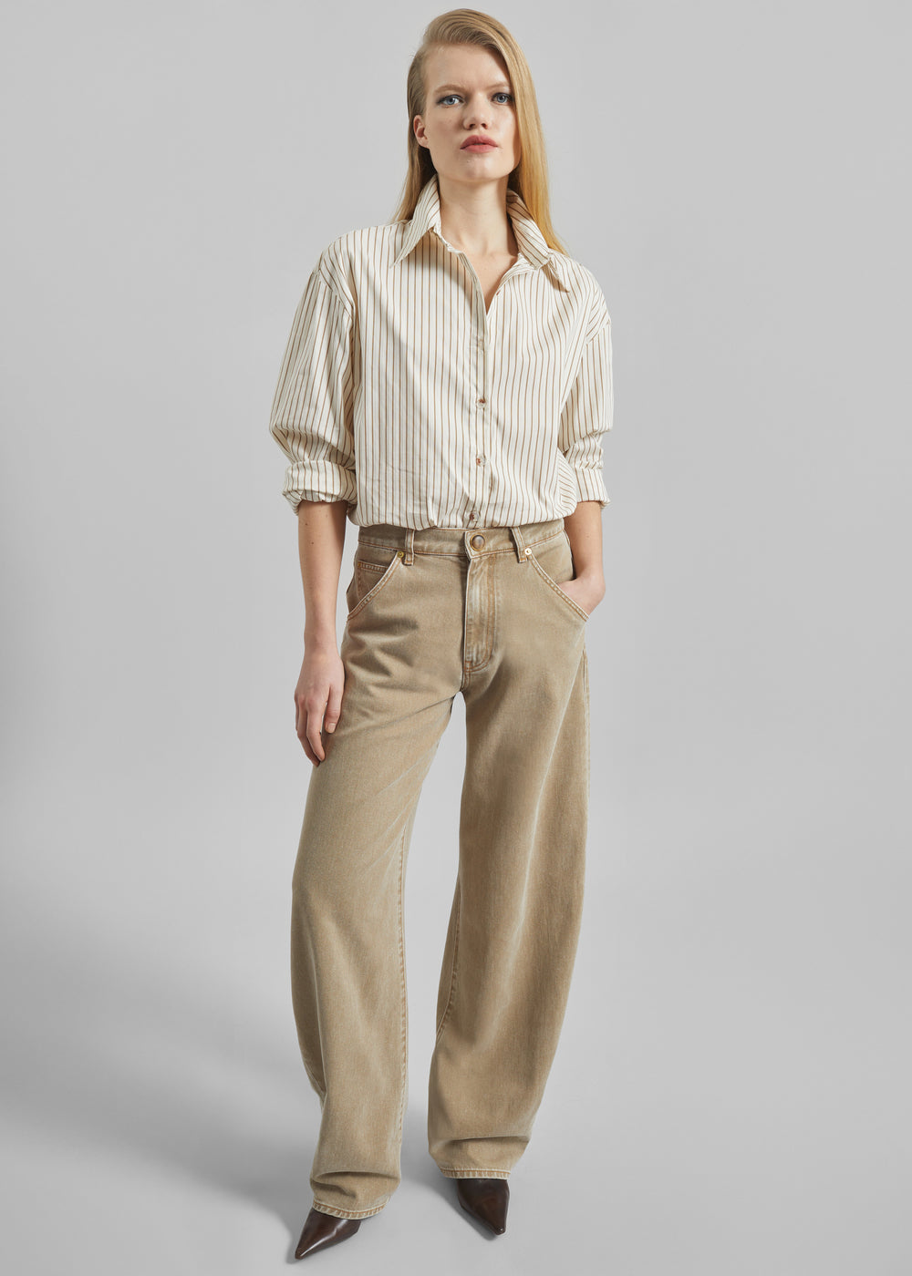 Darkpark Khris Barrel Leg Denim - Camel