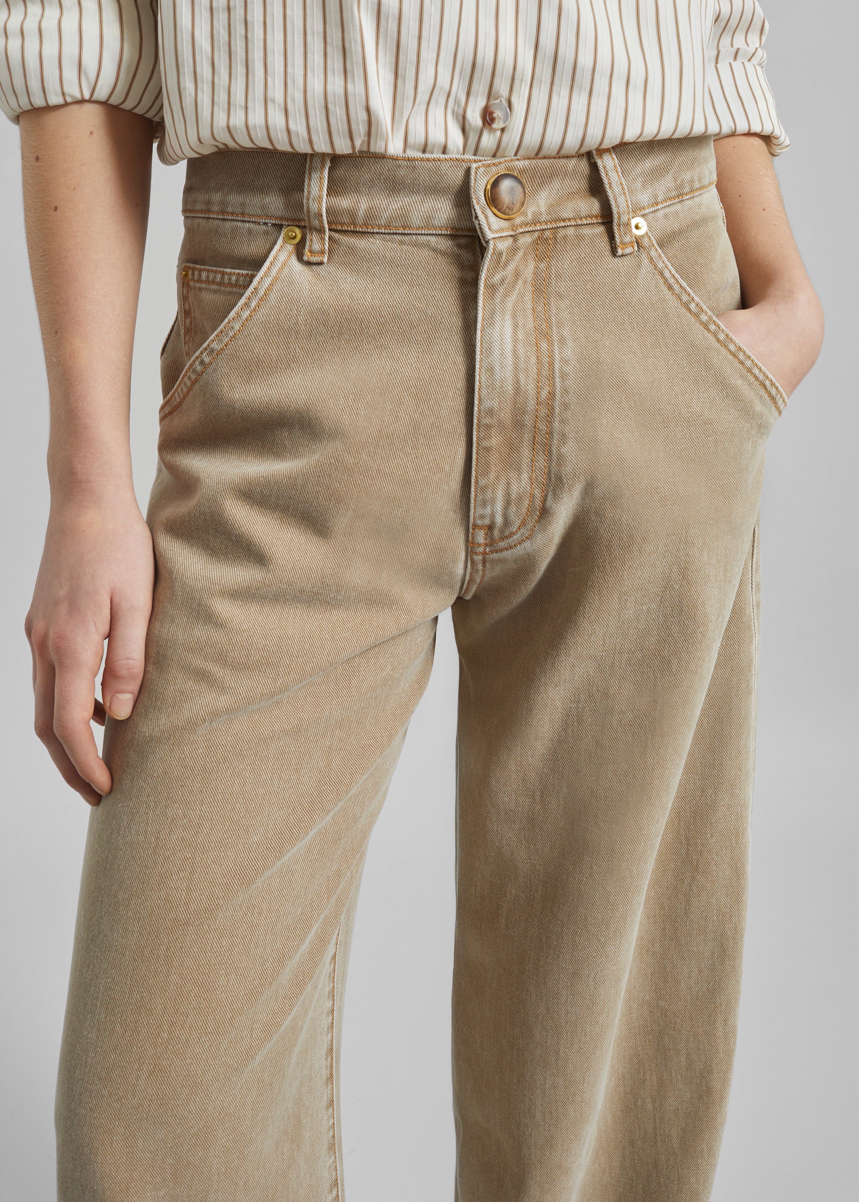 Darkpark Khris Barrel Leg Denim - Camel - 3