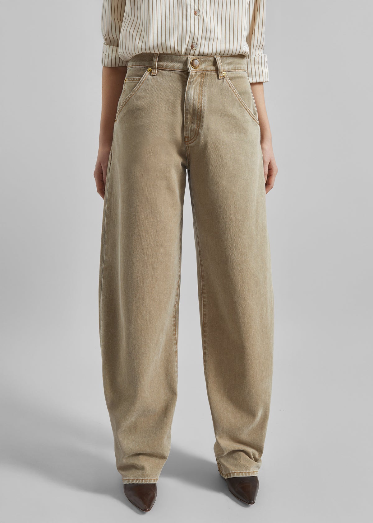 Darkpark Khris Barrel Leg Denim - Camel - 2