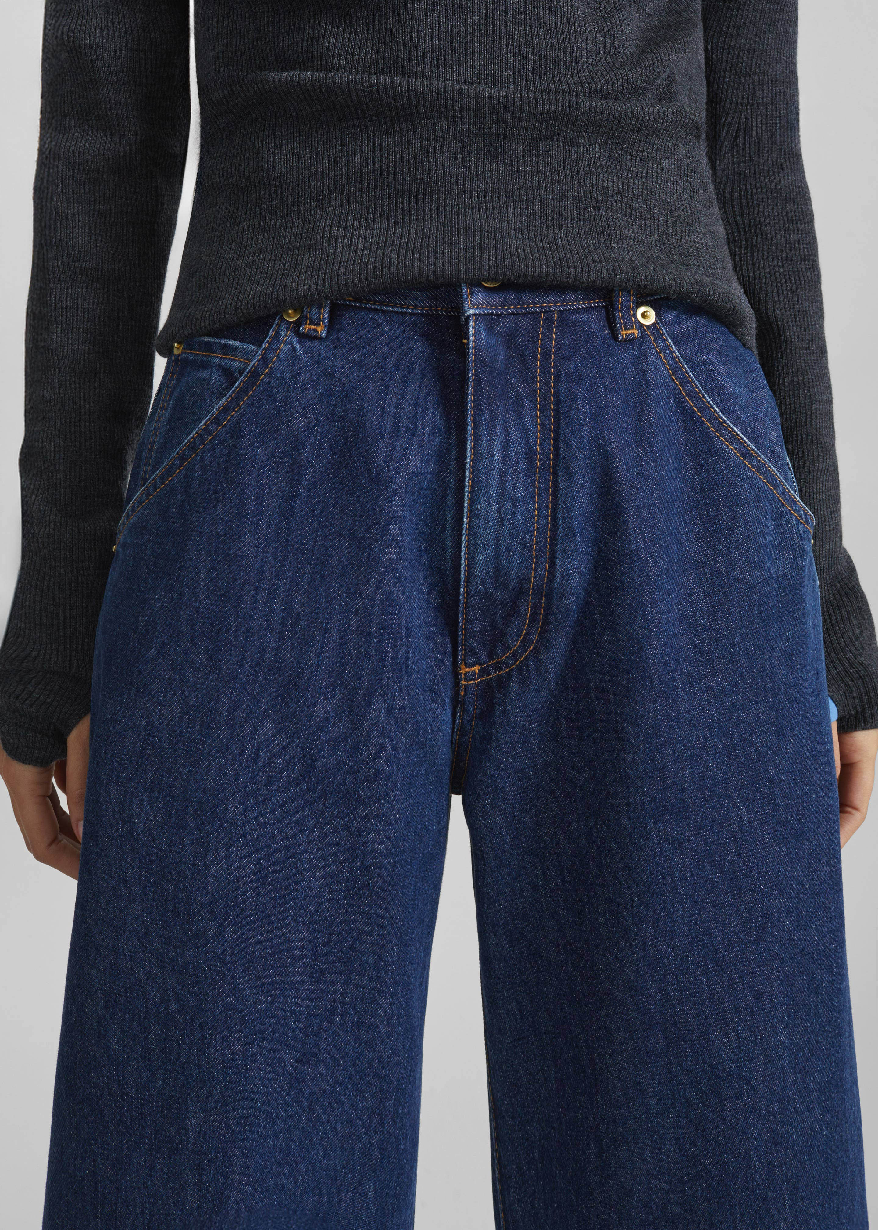 Darkpark Khris Barrel Leg Denim - Tokyo Midnight – The Frankie Shop