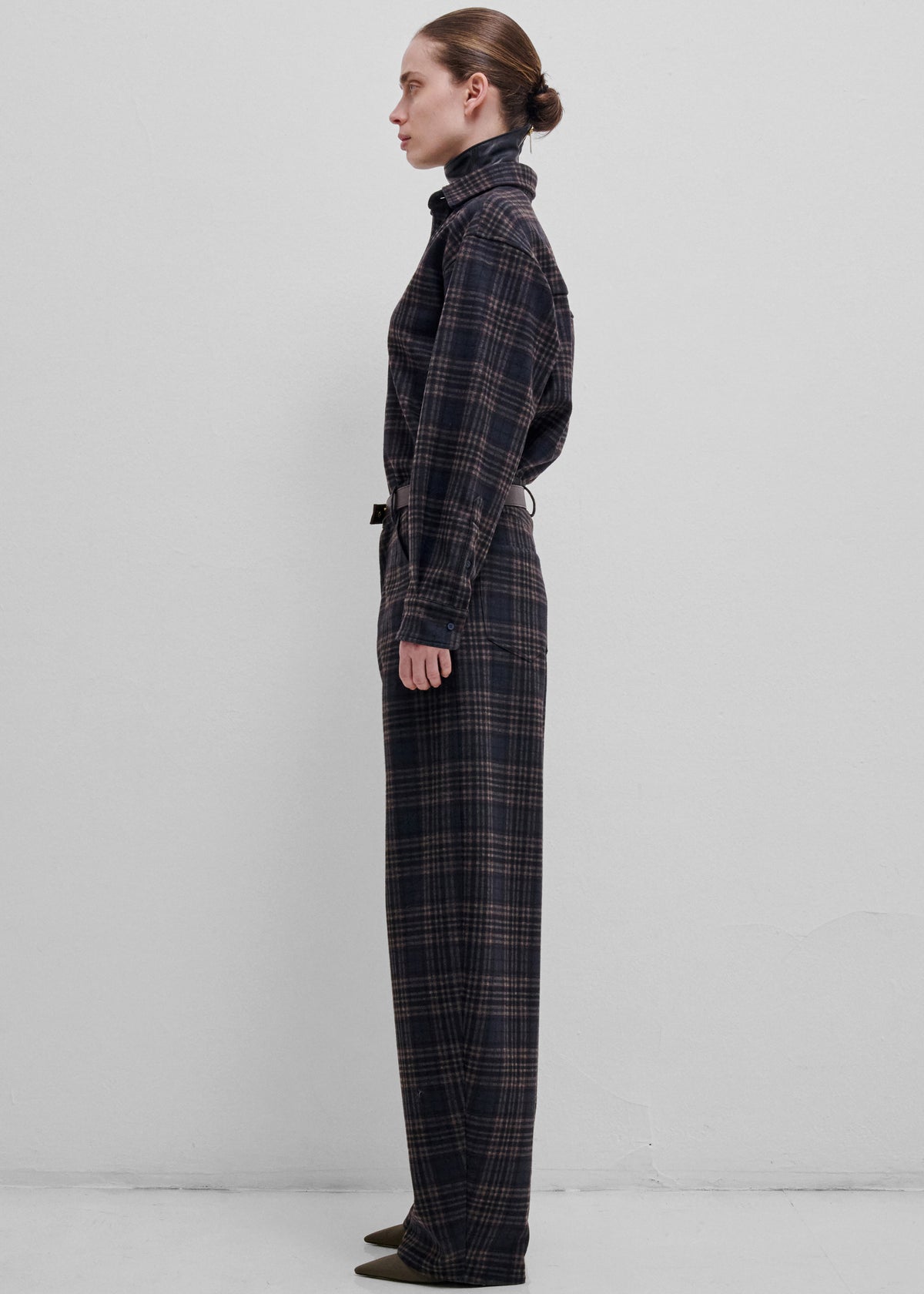 Darkpark Khris Tartan Check Barrel Leg Pants - Blue/Grey/Red - 3