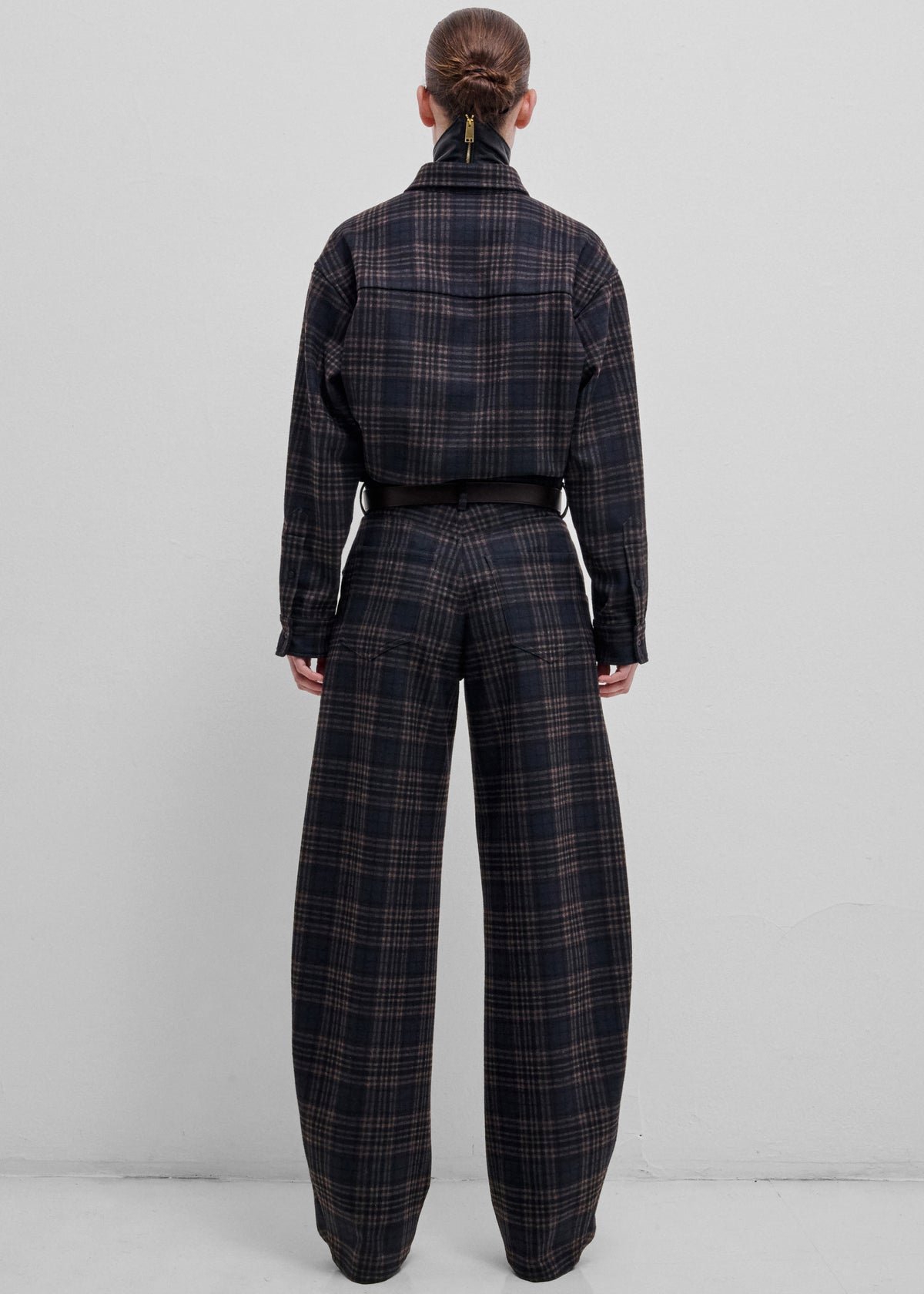Darkpark Khris Tartan Check Barrel Leg Pants - Blue/Grey/Red - 4