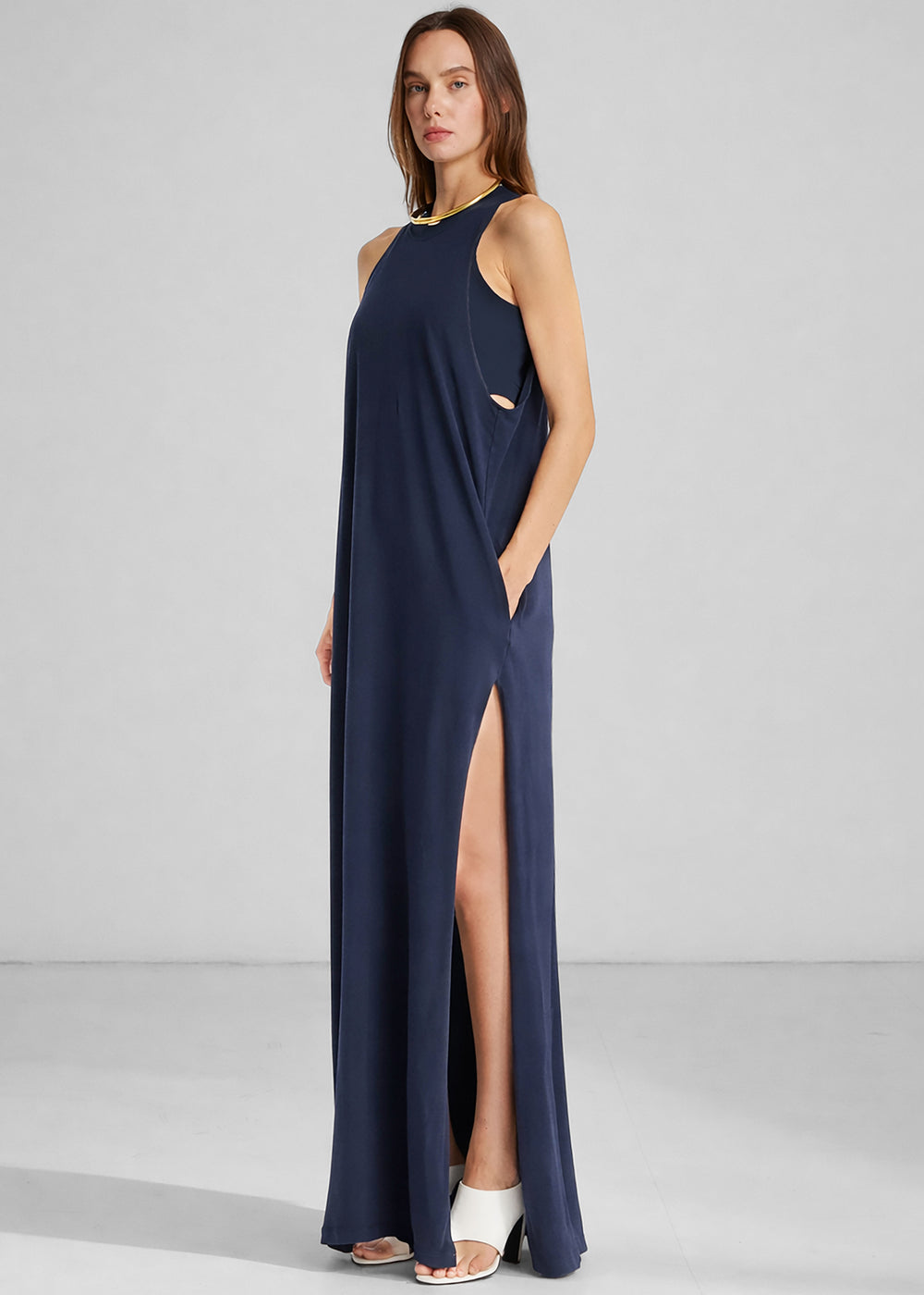 Darkpark Milla Jersey Dress - Dark Navy