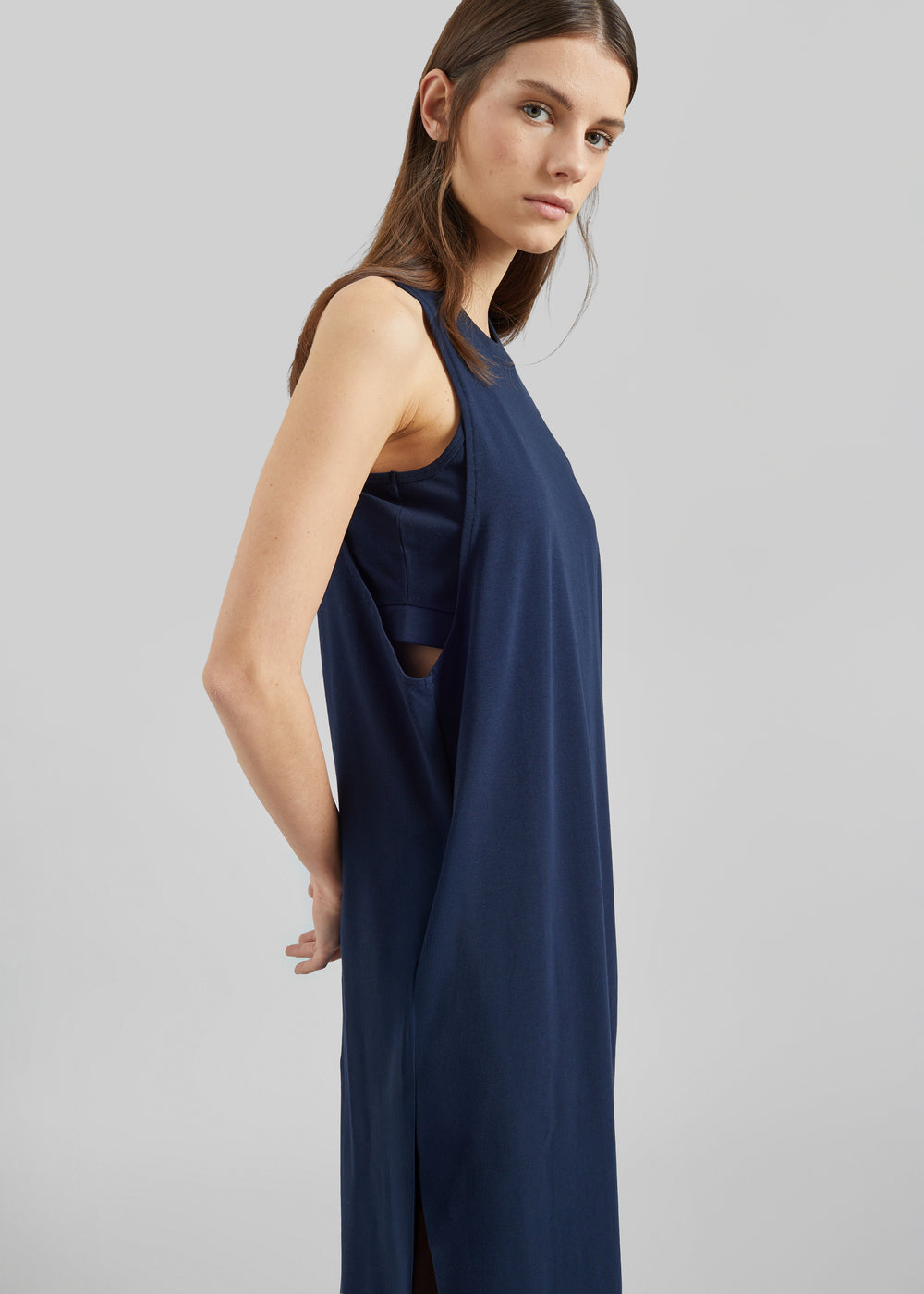 Darkpark Milla Jersey Dress - Dark Navy - 1