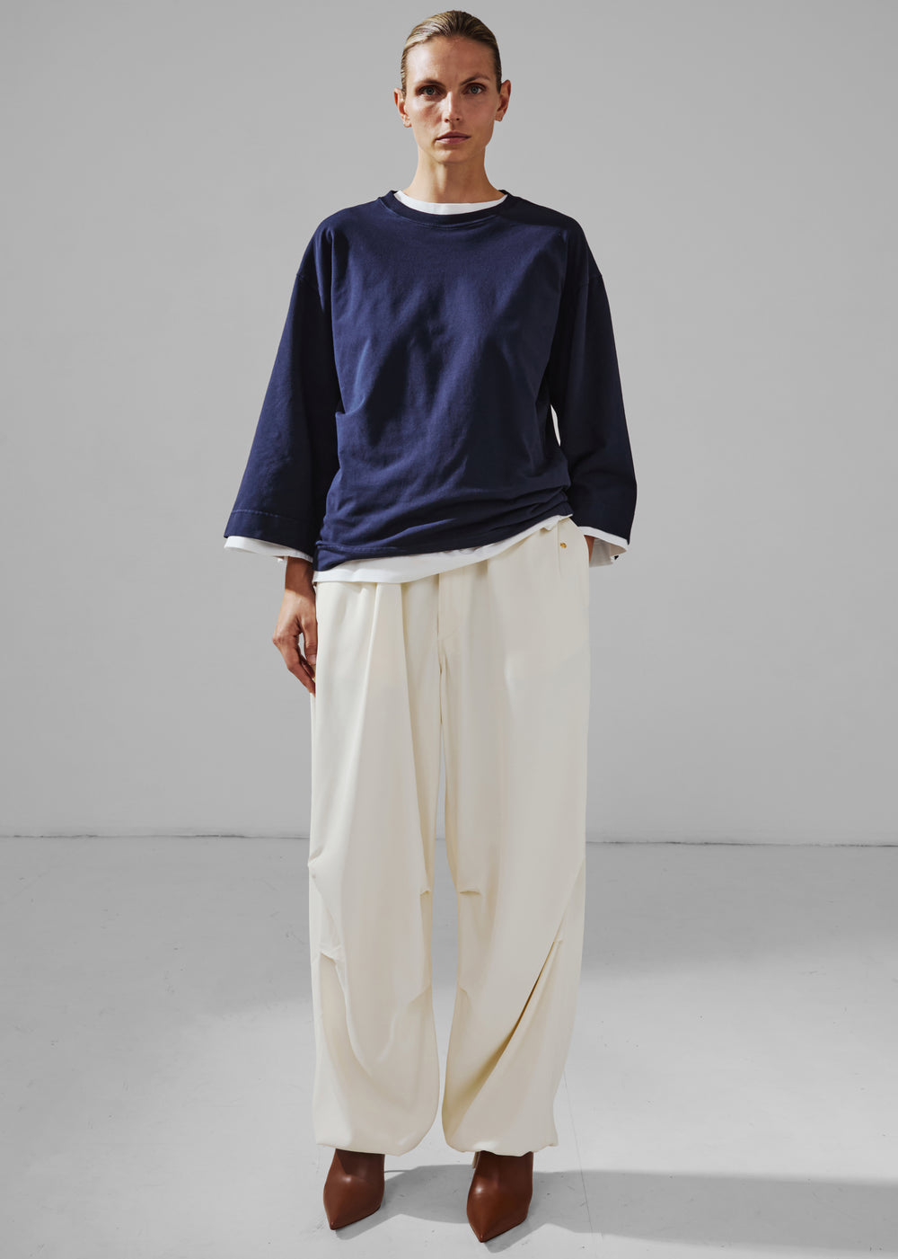 Darkpark New Blair Viscose Twill Relaxed Fit Pants - Off-White