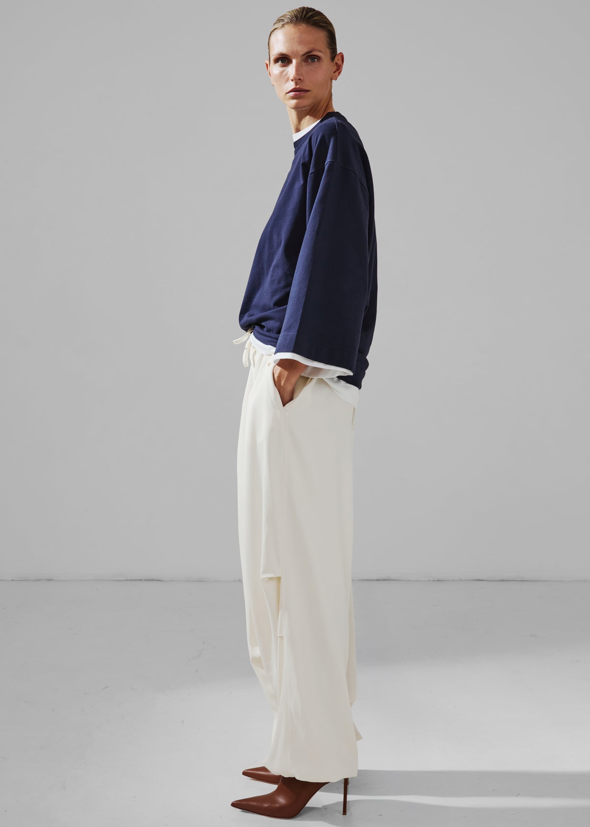 Darkpark New Blair Viscose Twill Relaxed Fit Pants - Off-White - 2