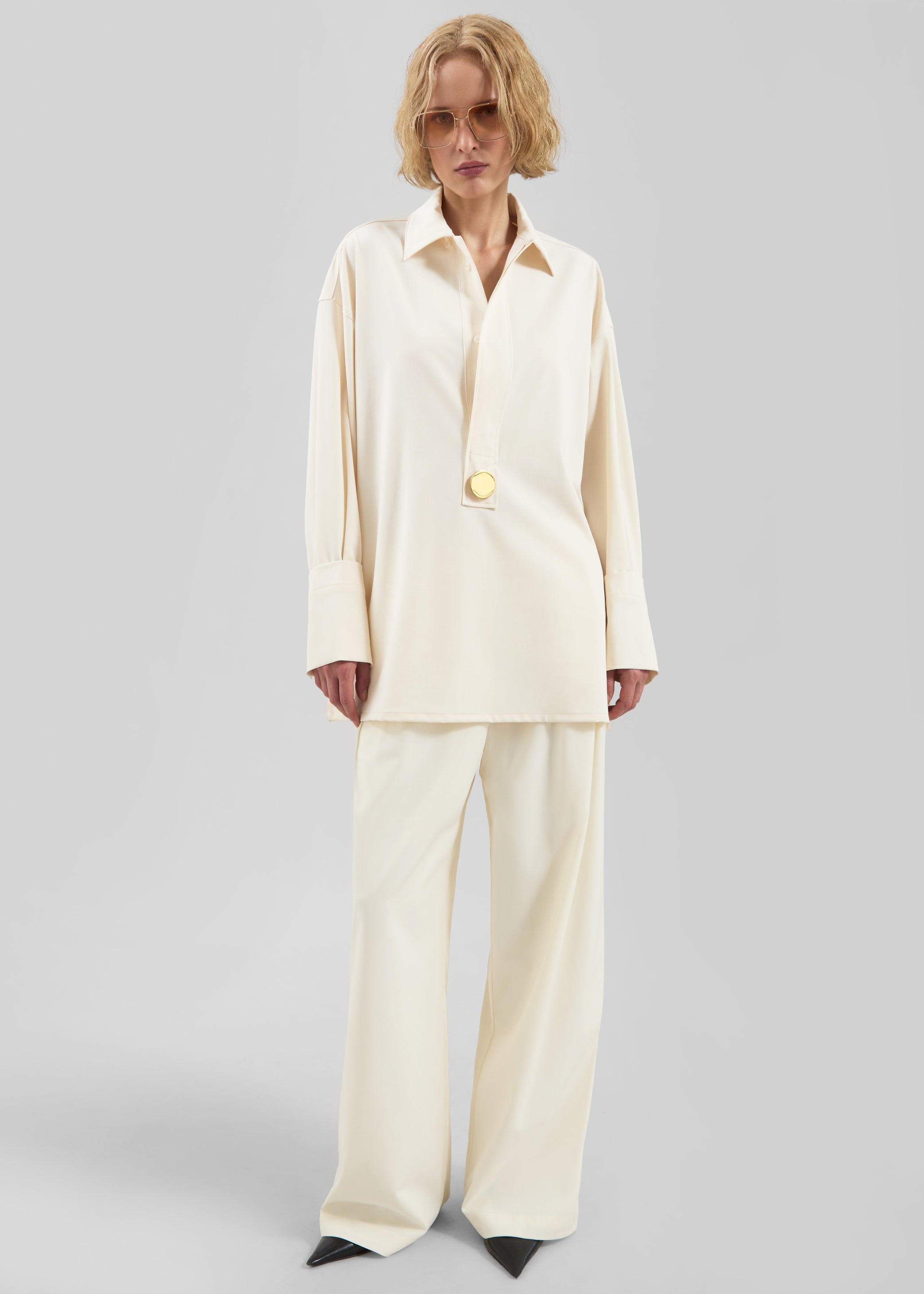 Shop the look image for Darkpark Noel Tunic Style Shirt - Off-White