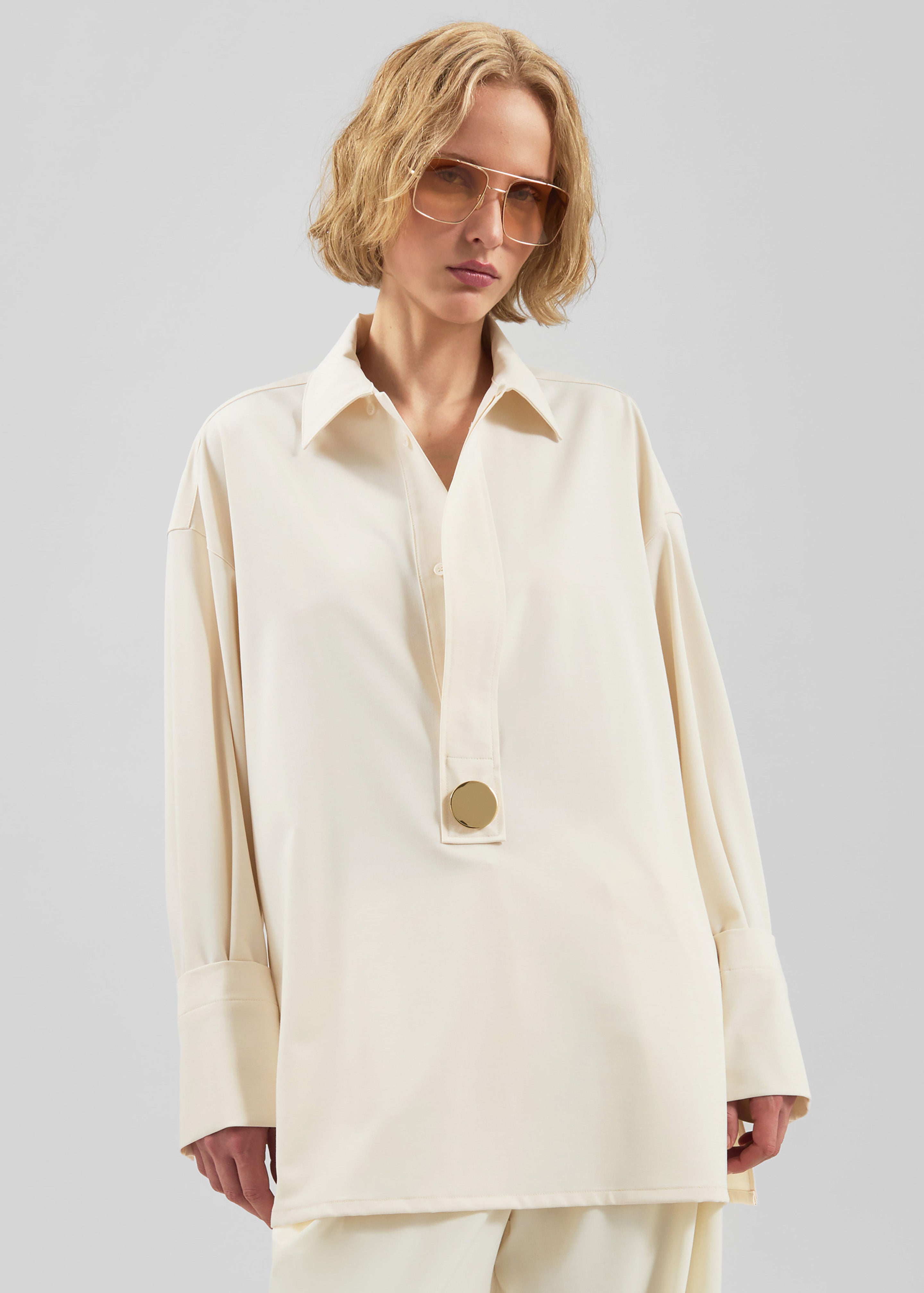 Darkpark Noel Tunic Style Shirt - Off-White - 4