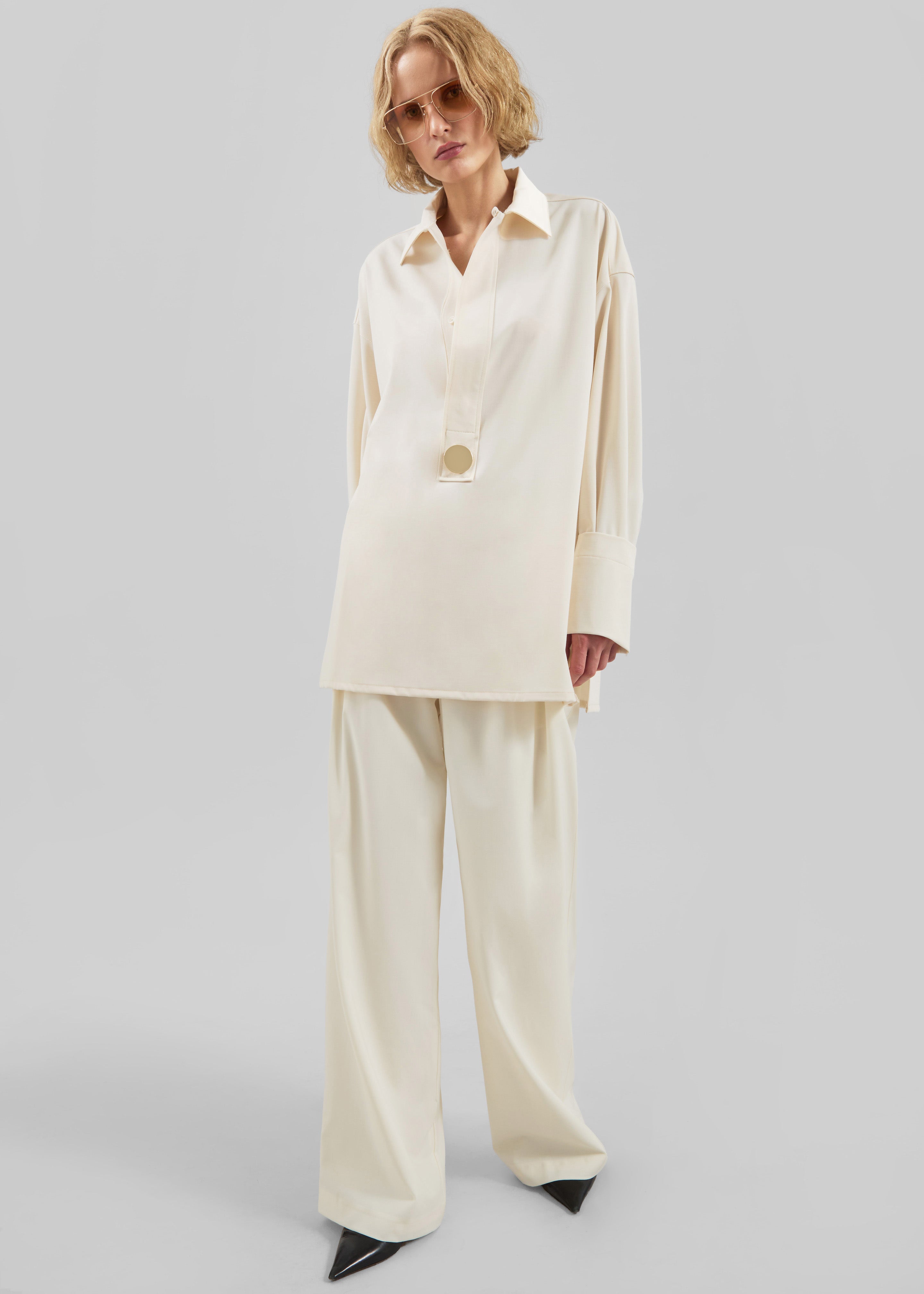 Darkpark Noel Tunic Style Shirt - Off-White - 6