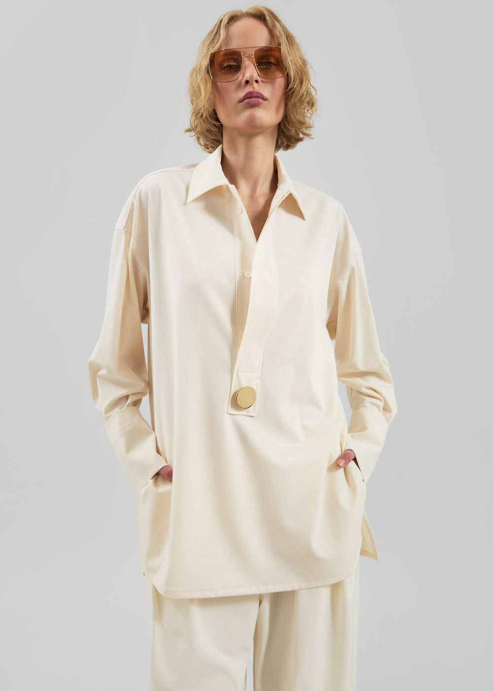 Darkpark Noel Tunic Style Shirt - Off-White
