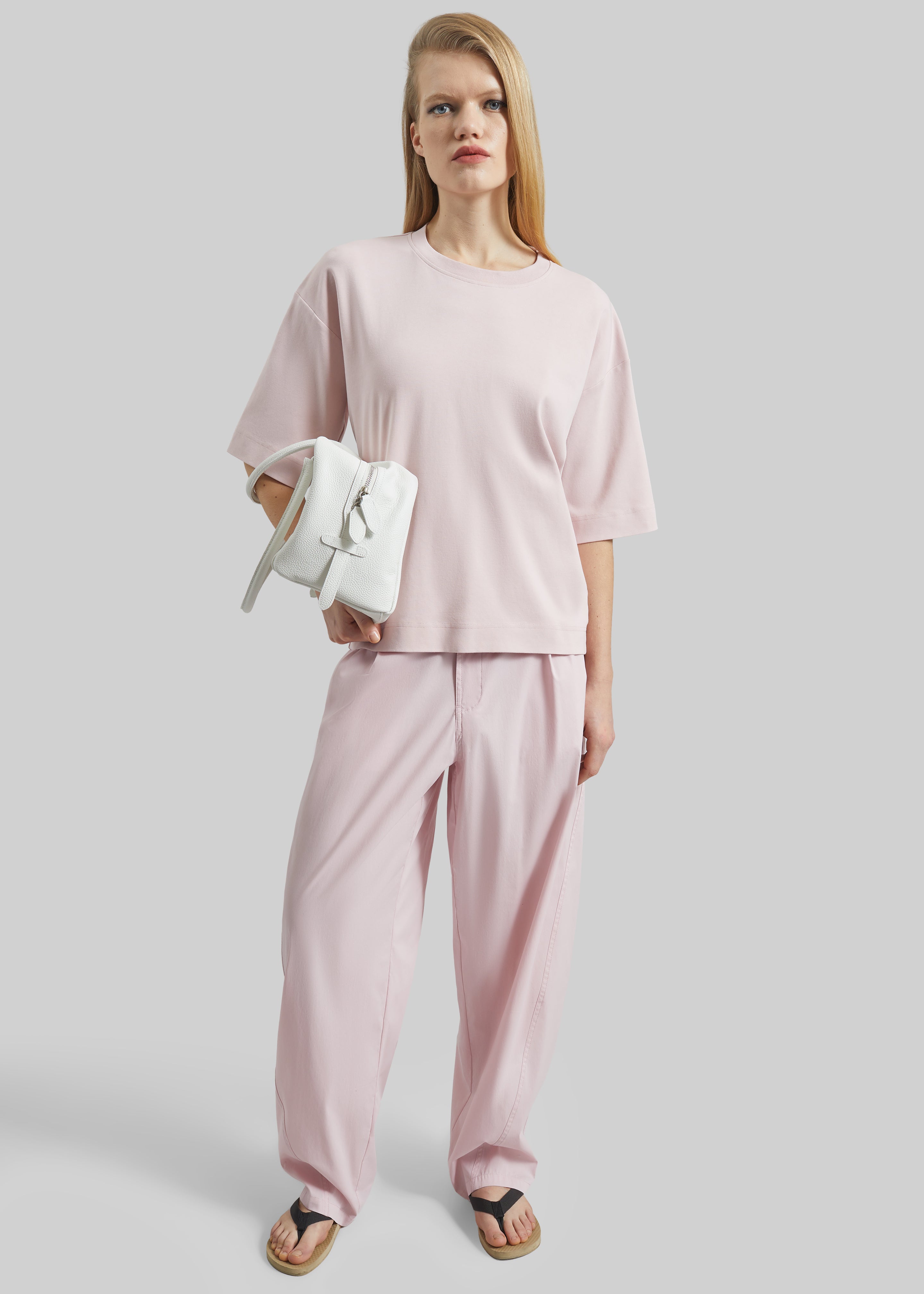 Darkpark Phebe Light Cotton Popeline Wide-Leg Pants - Pink - 5