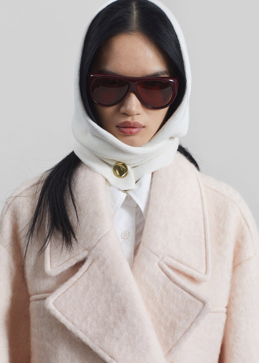 Darkpark Soft Cashmere Wool Balaclava - White - 1