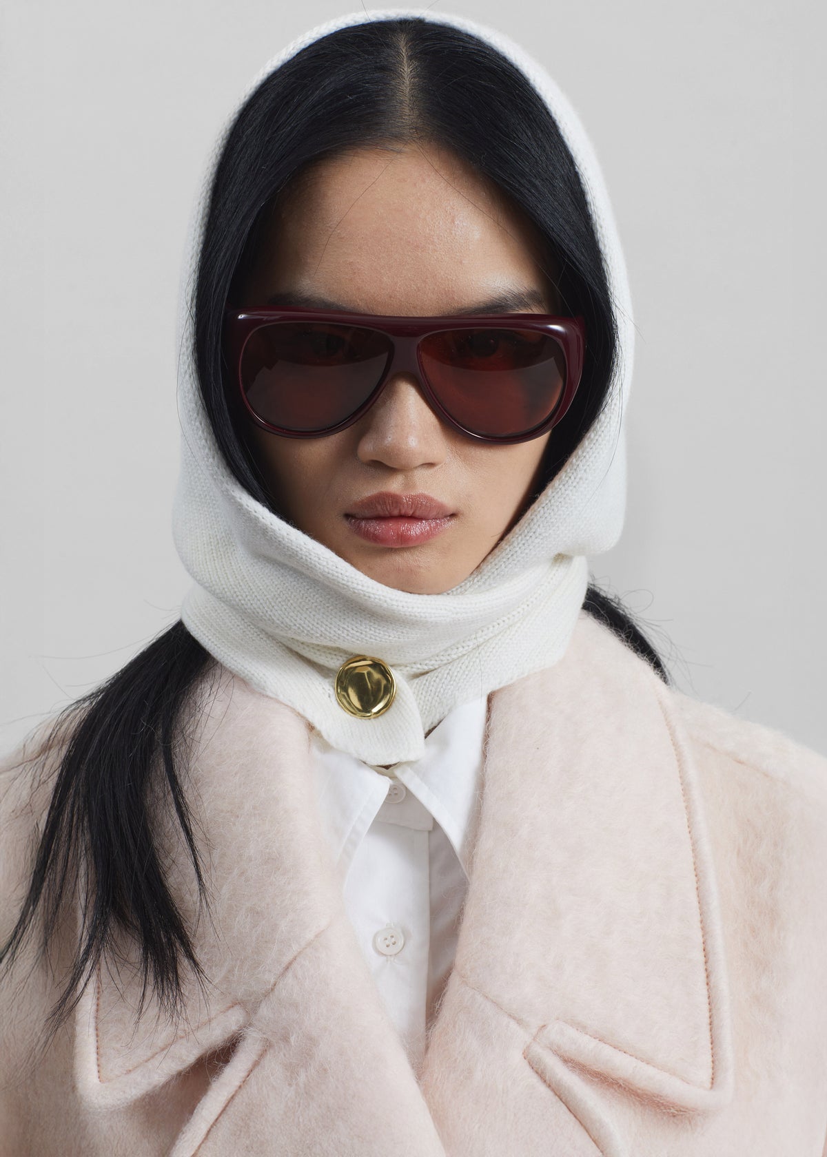 Darkpark Soft Cashmere Wool Balaclava - White - 4