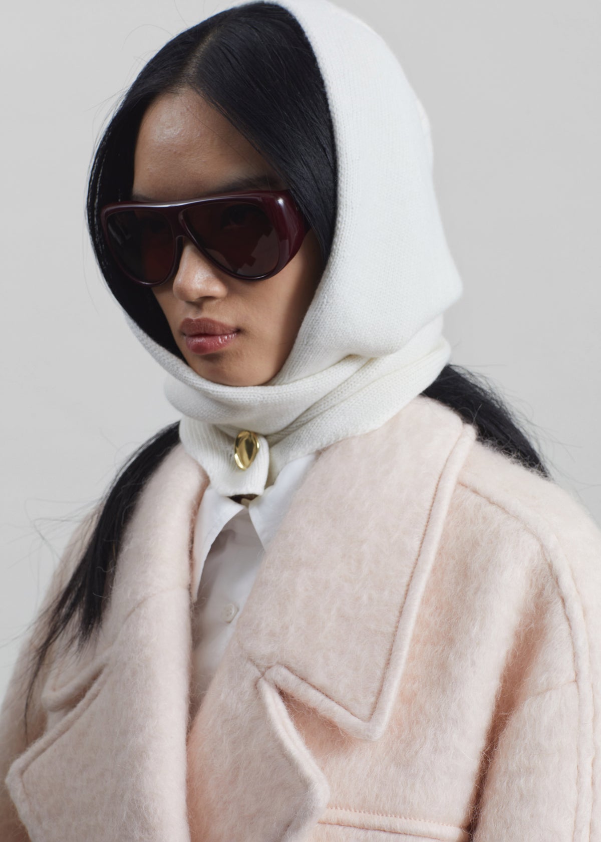 Darkpark Soft Cashmere Wool Balaclava - White - 3