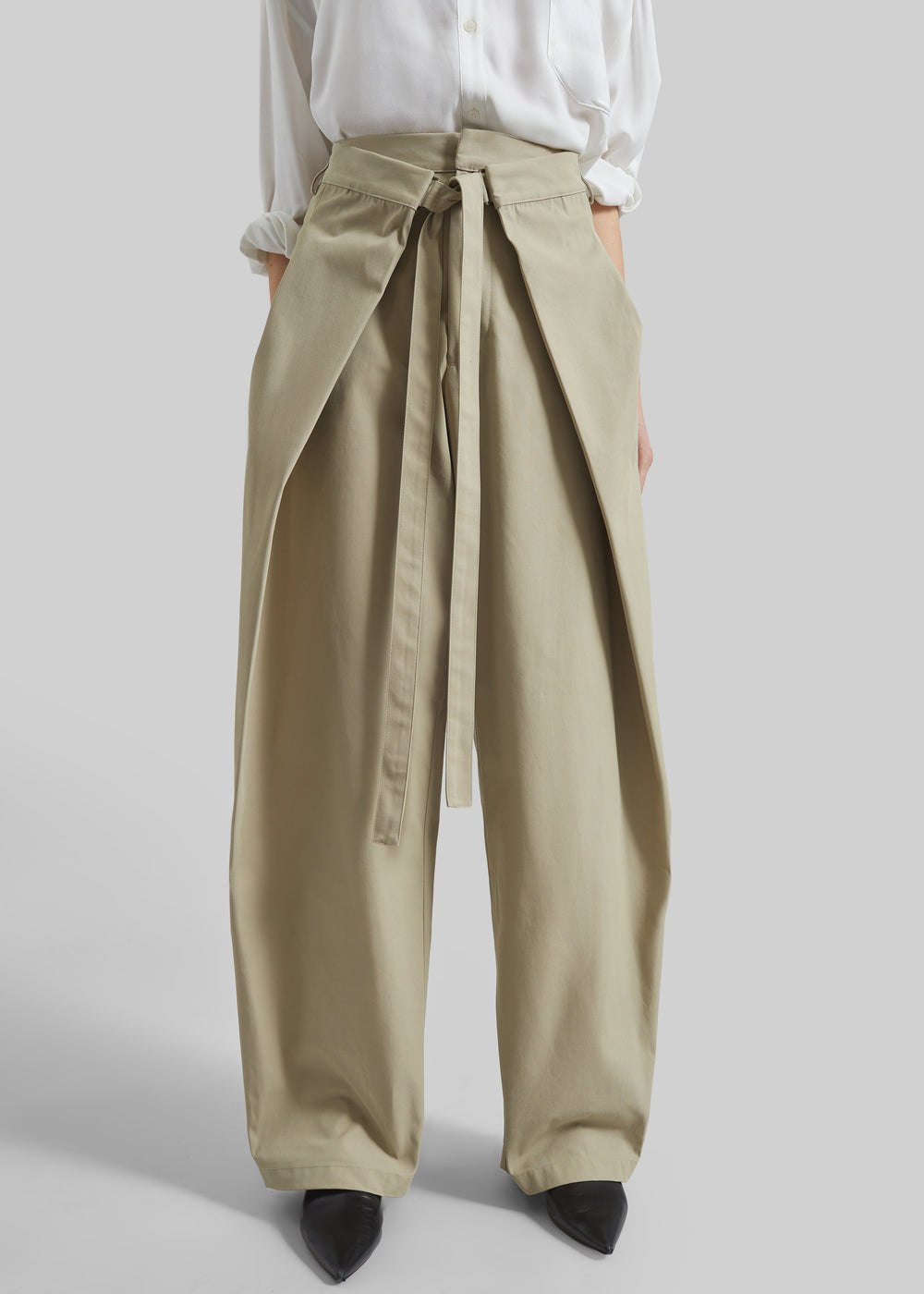 Darkpark Stella Tie-Front Pants - Taupe - 1