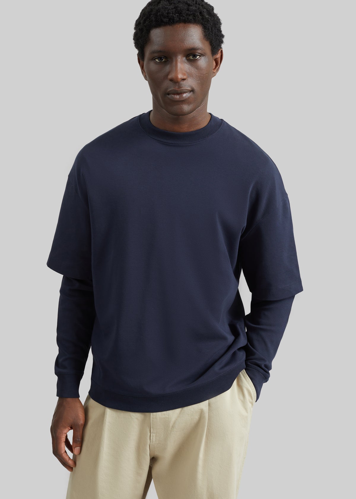 Darkpark Troy Double Sleeve Tee - Blue Navy - 3