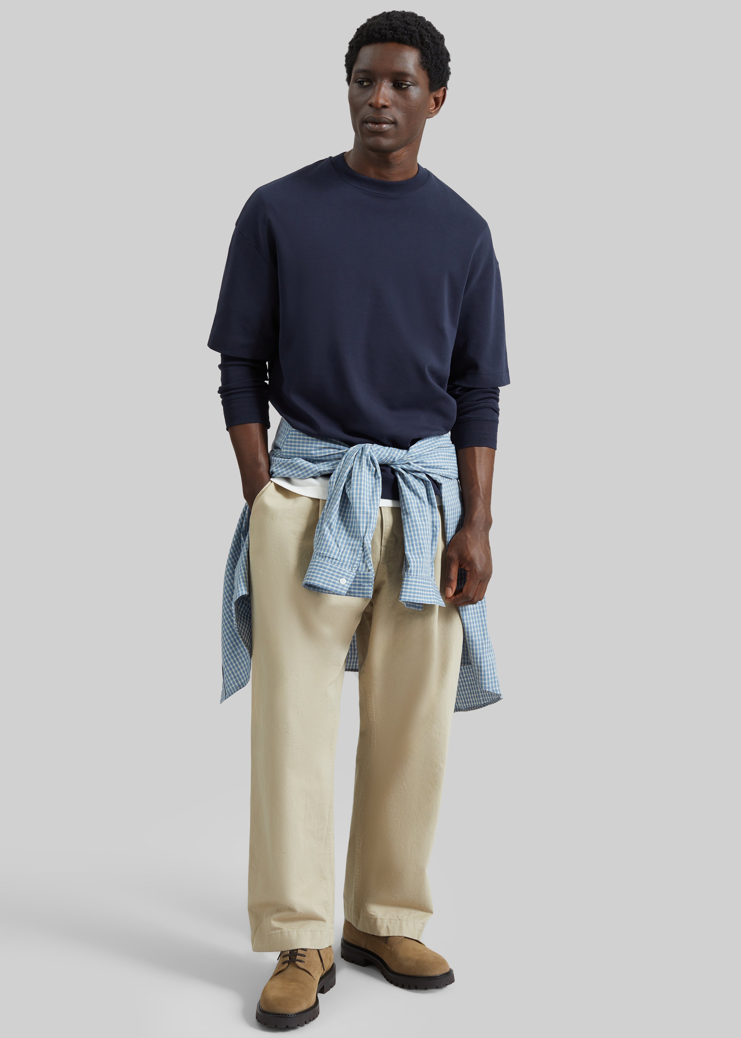 Darkpark Troy Double Sleeve Tee - Blue Navy - 2