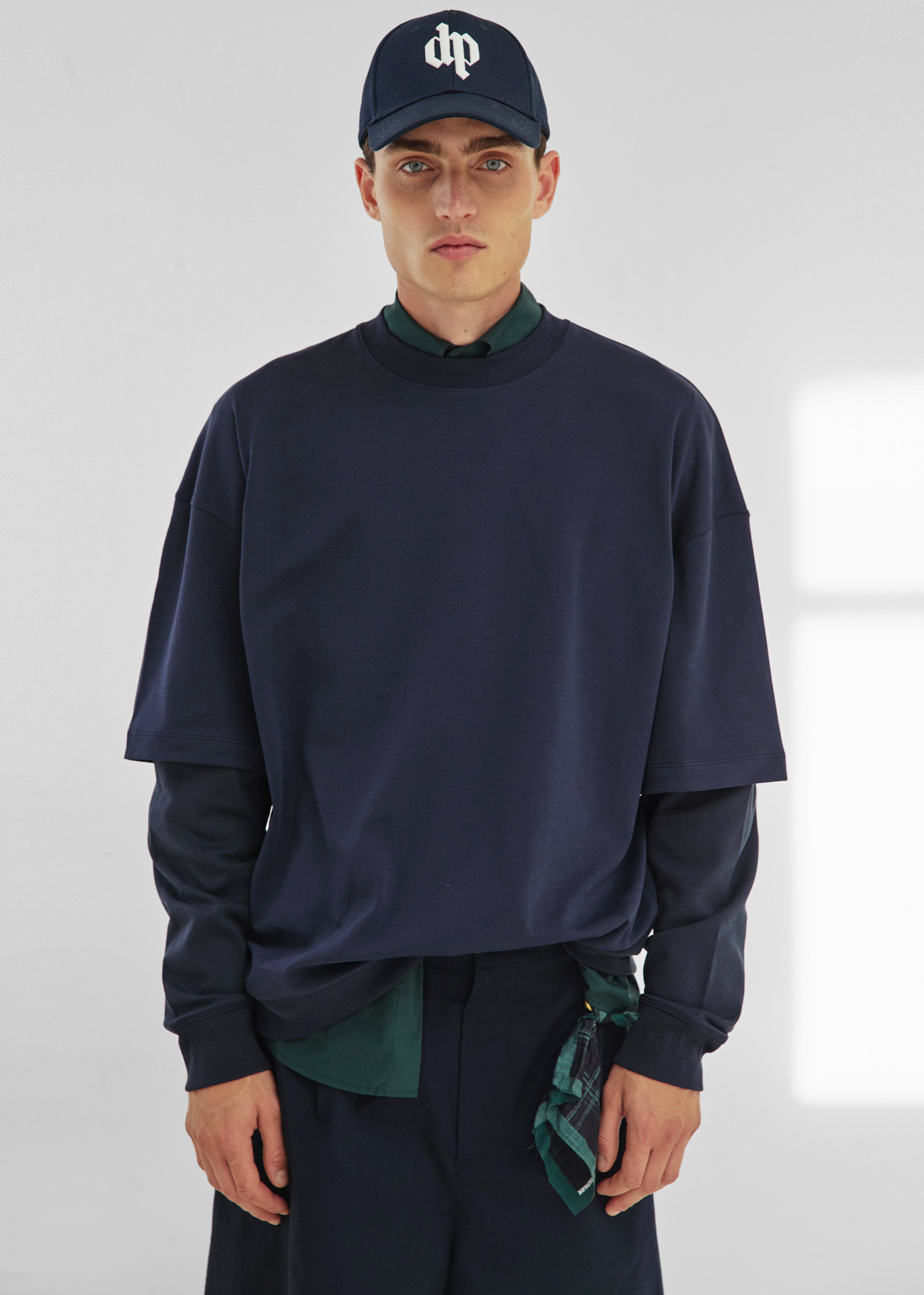 Darkpark Troy Double Sleeve Tee - Blue Navy - 1