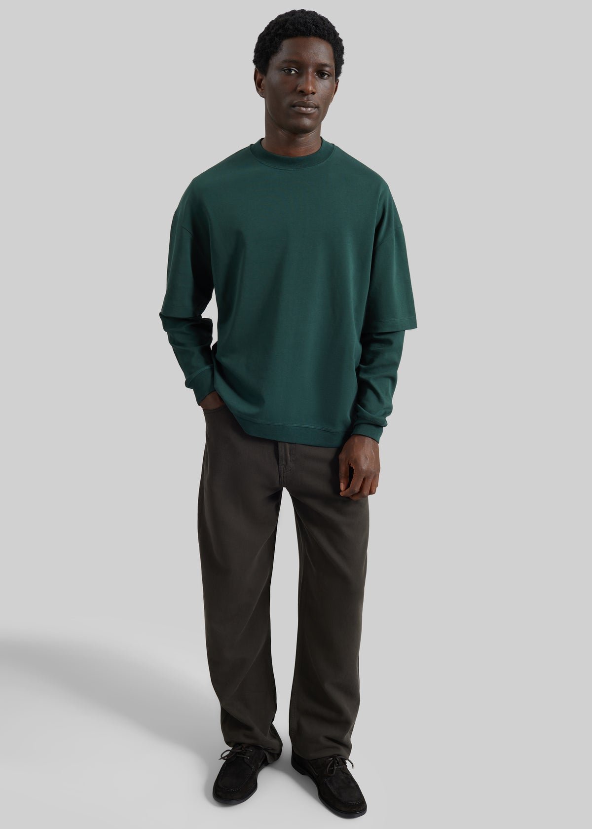 Darkpark Troy Double Sleeve Tee - Forest Green - 3