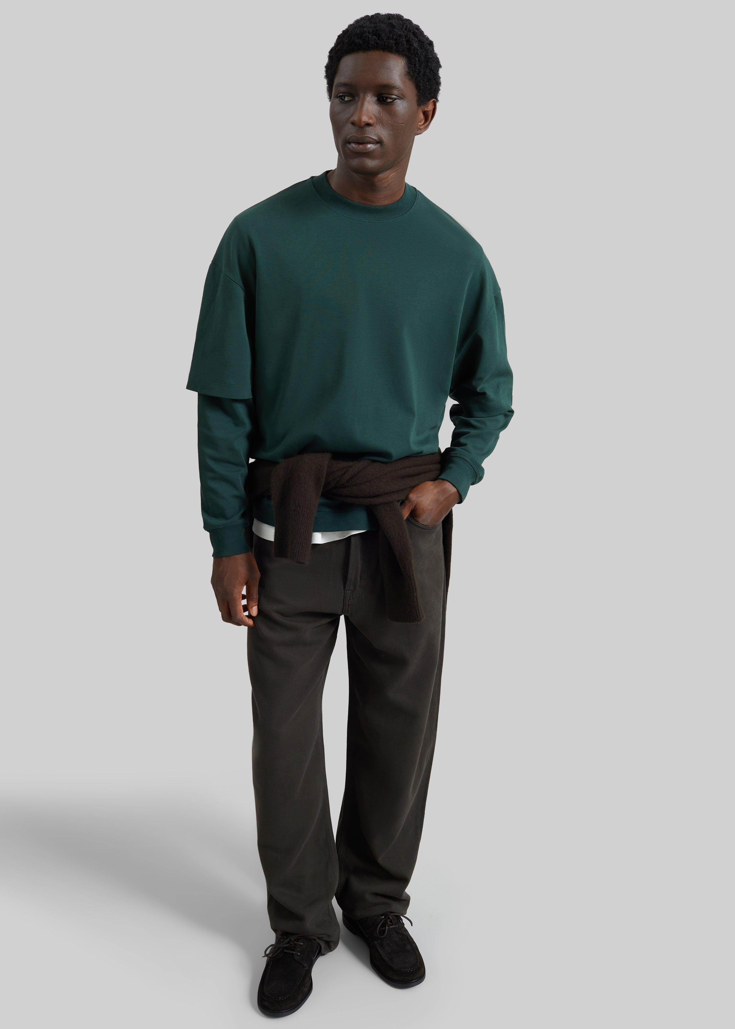 Darkpark Troy Double Sleeve Tee - Forest Green - 6