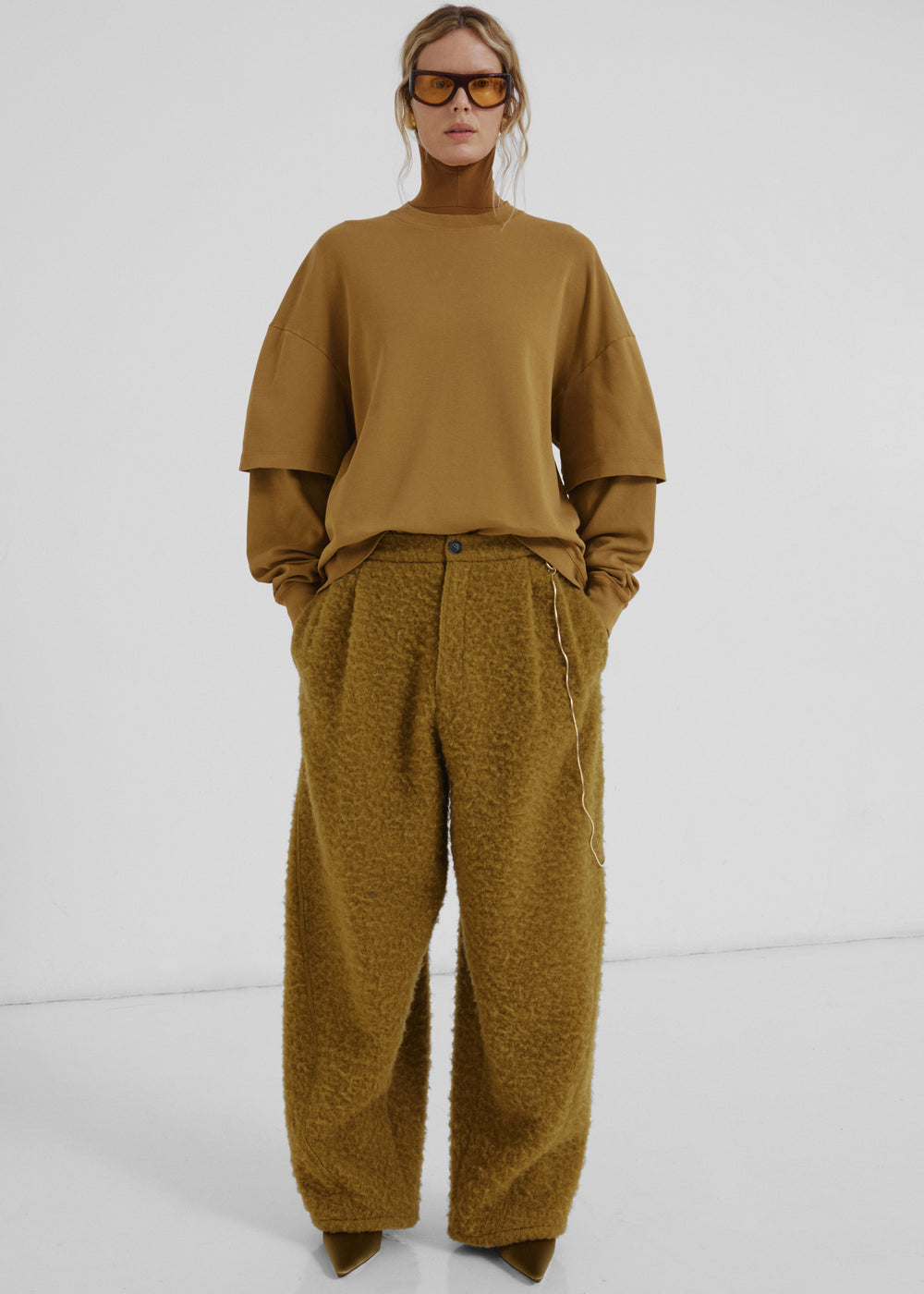 Darkpark Troy Double Sleeve Tee - Ochre